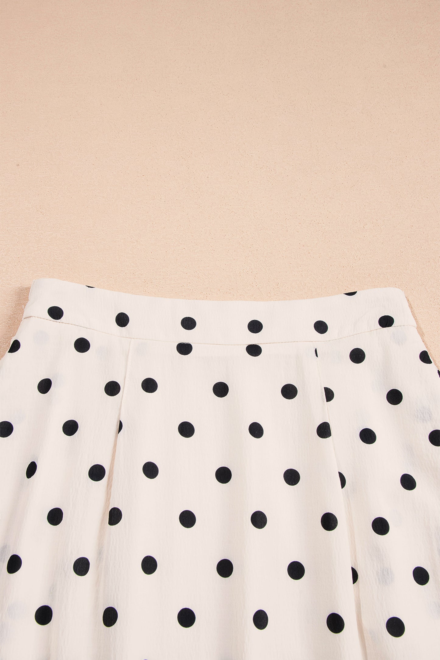 Polka Dot Maxi Skirt Side Slit Vacation Skirt