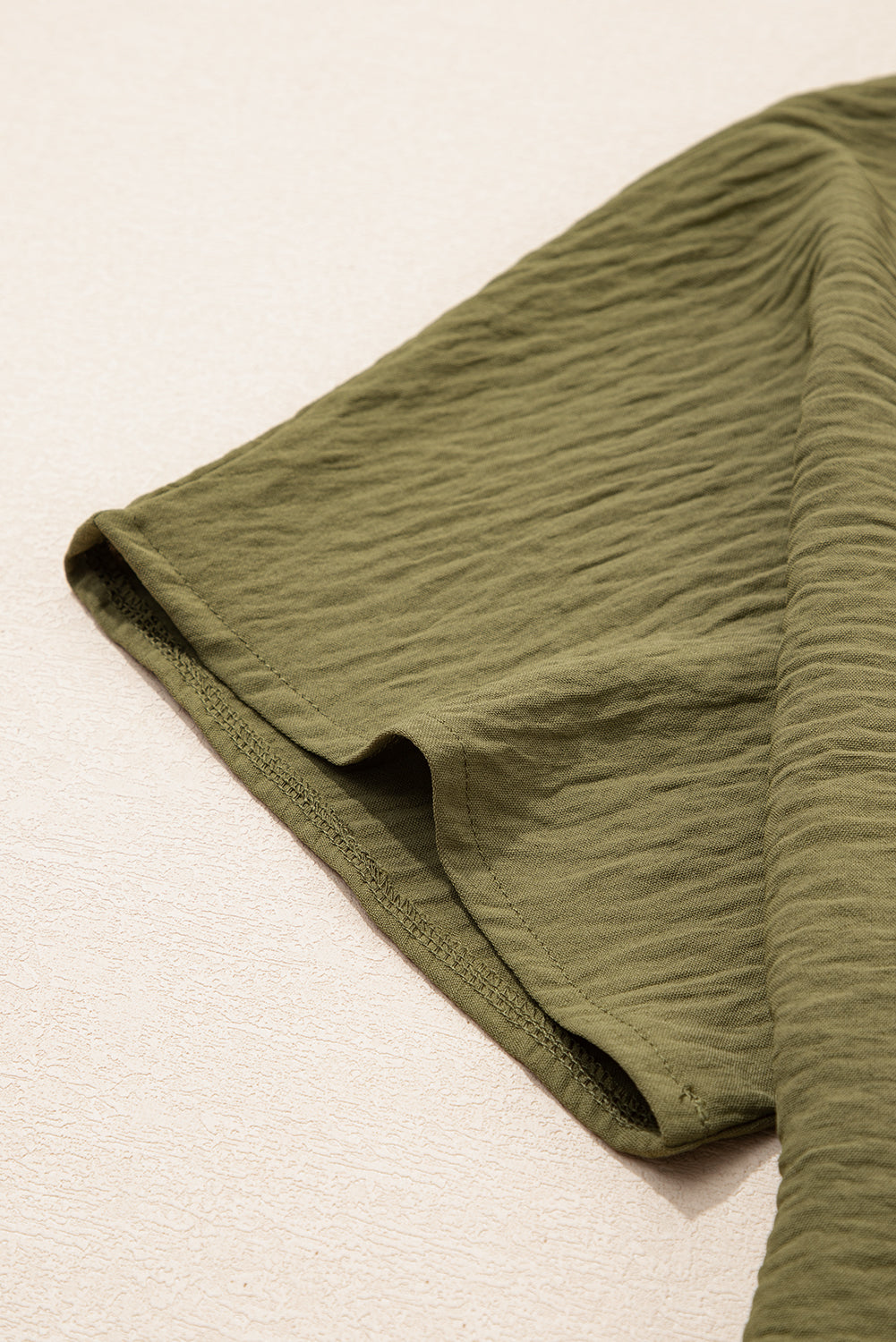 Pink Textured Half Sleeve V Neck Plus Size T Shirt with Chest Pocket