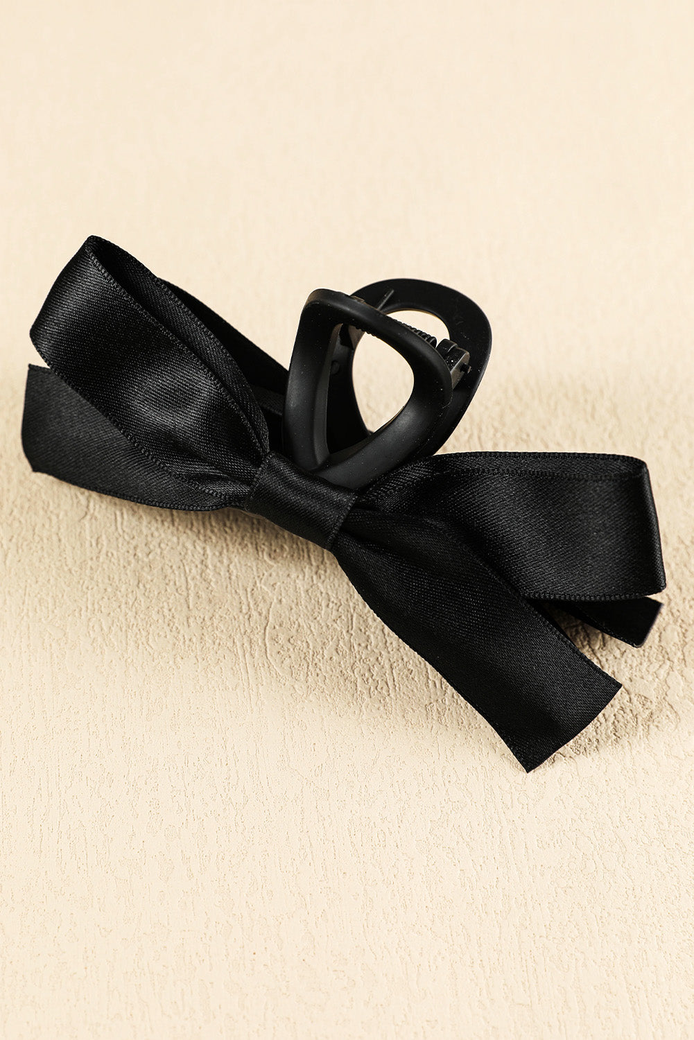 Solid Color Bow Decor Large Hair Claw Clip