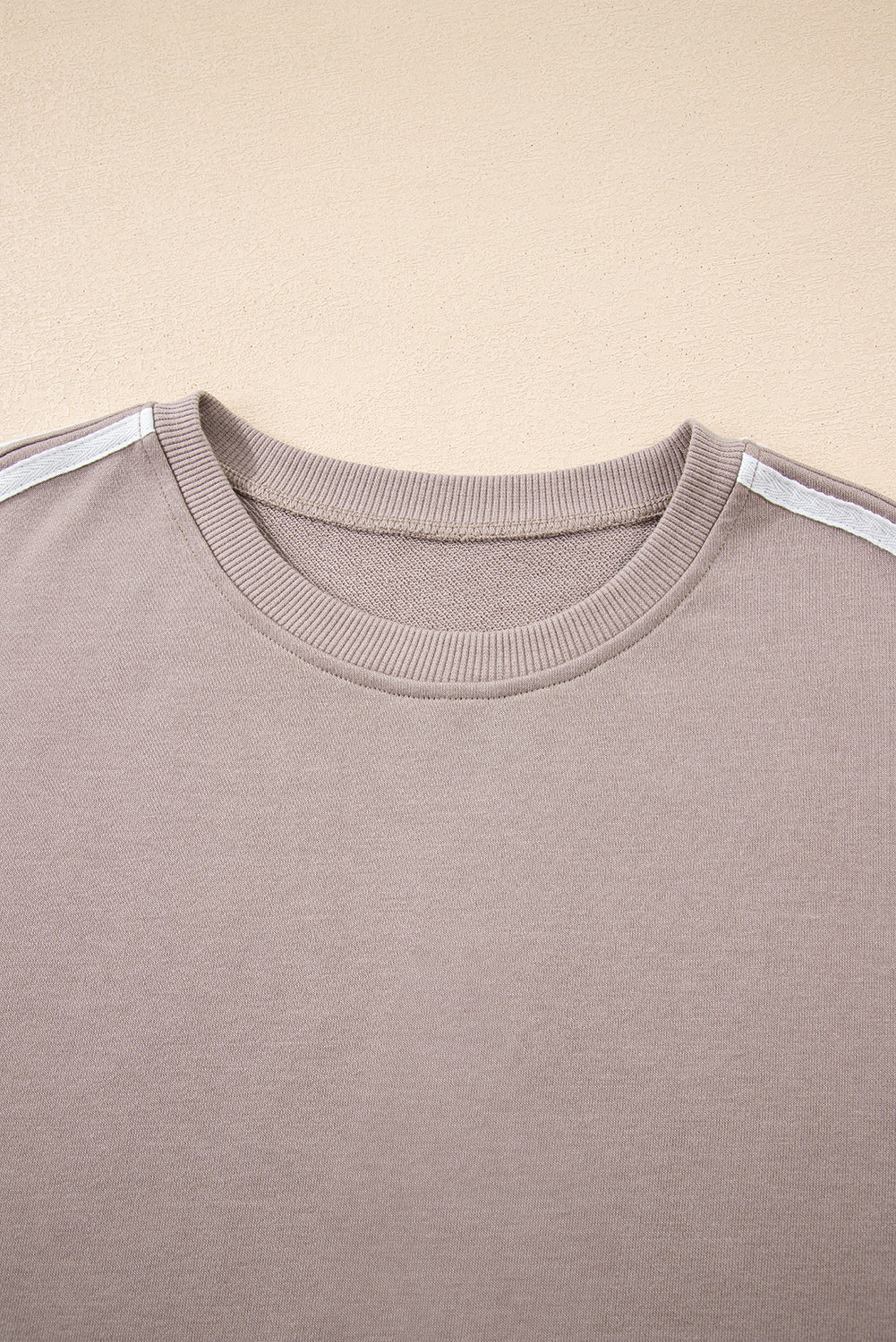 Black Varsity Striped Detail Crewneck Pullover Elastic Sweatpants 2pcs Outfit