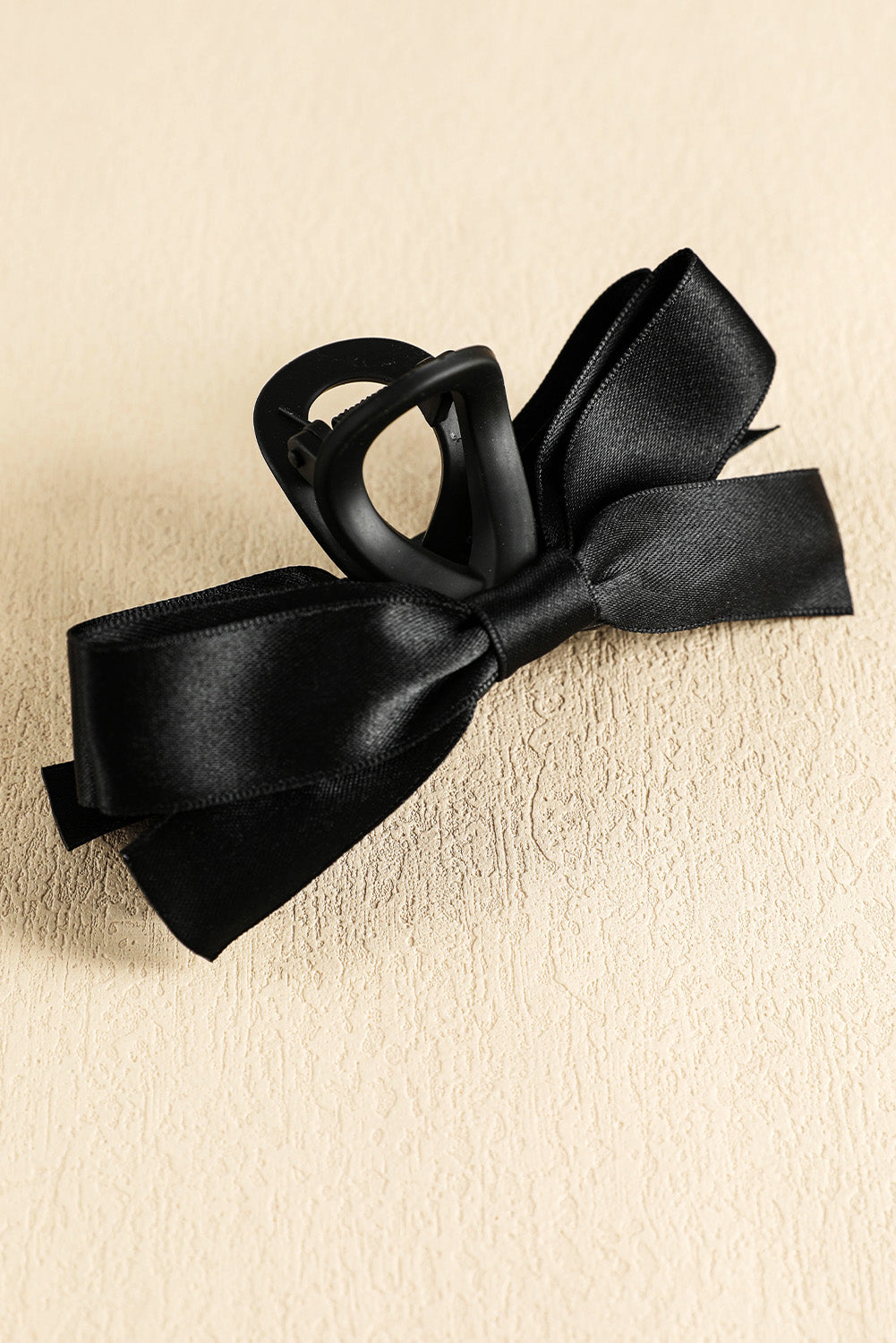 Solid Color Bow Decor Large Hair Claw Clip