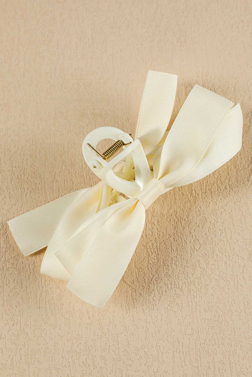 Solid Color Bow Decor Large Hair Claw Clip