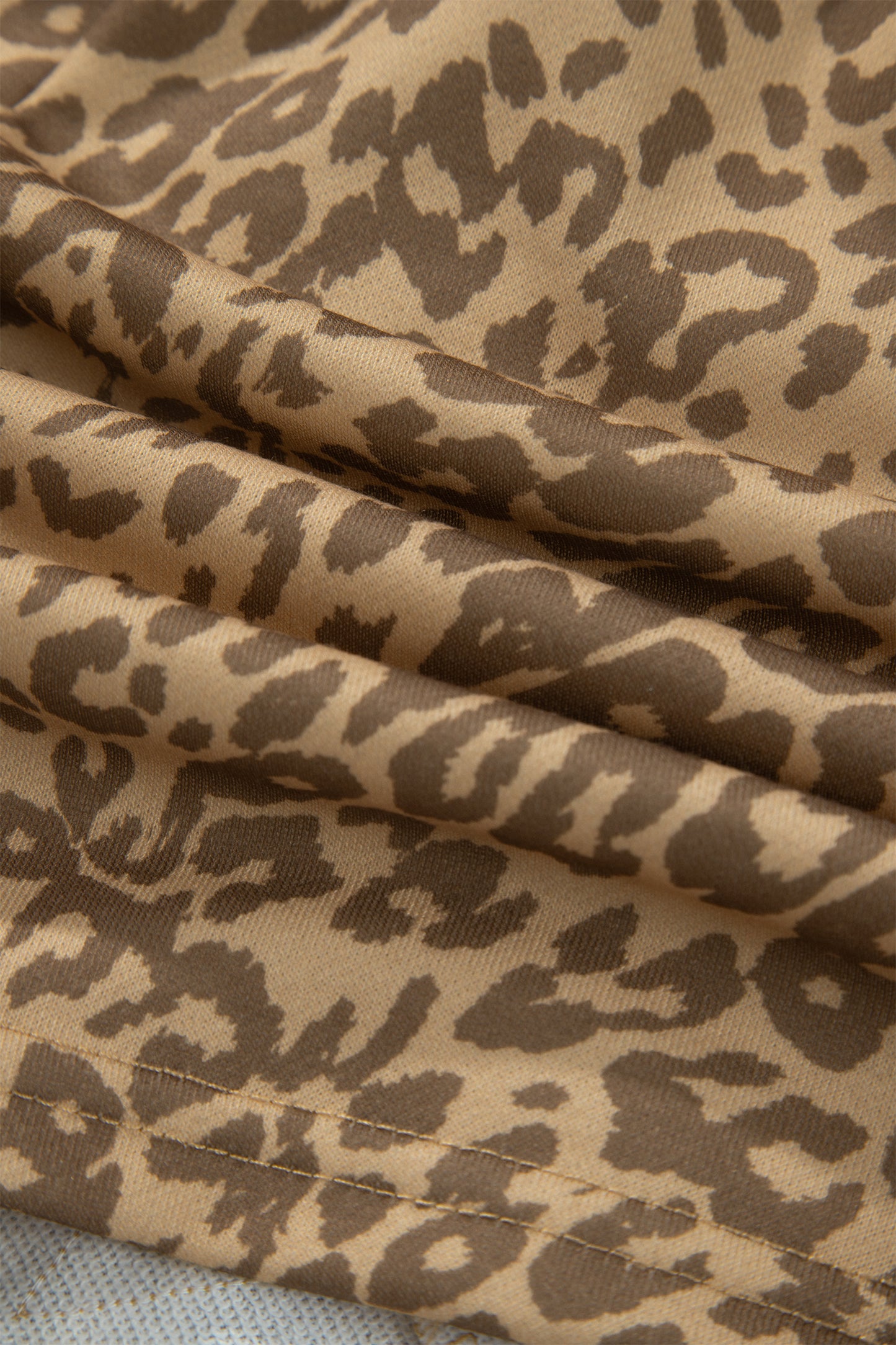 Leopard Stars Polyester Casual Shorts Western Shift