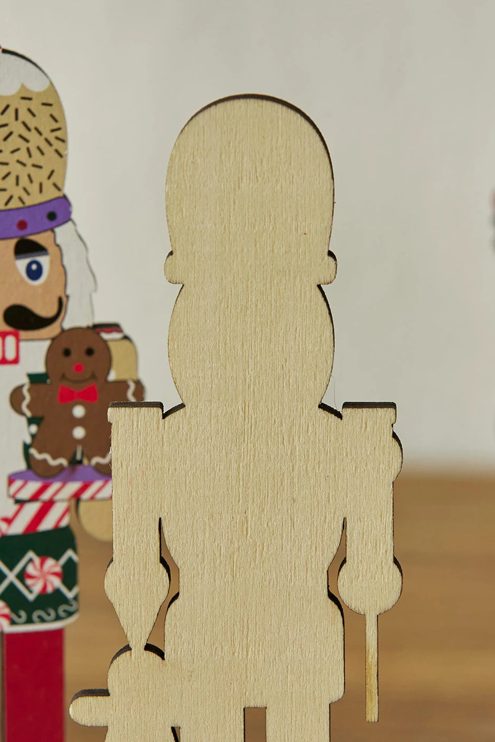 White Christmas Nutcracker Figurine Wooden Home Decoration