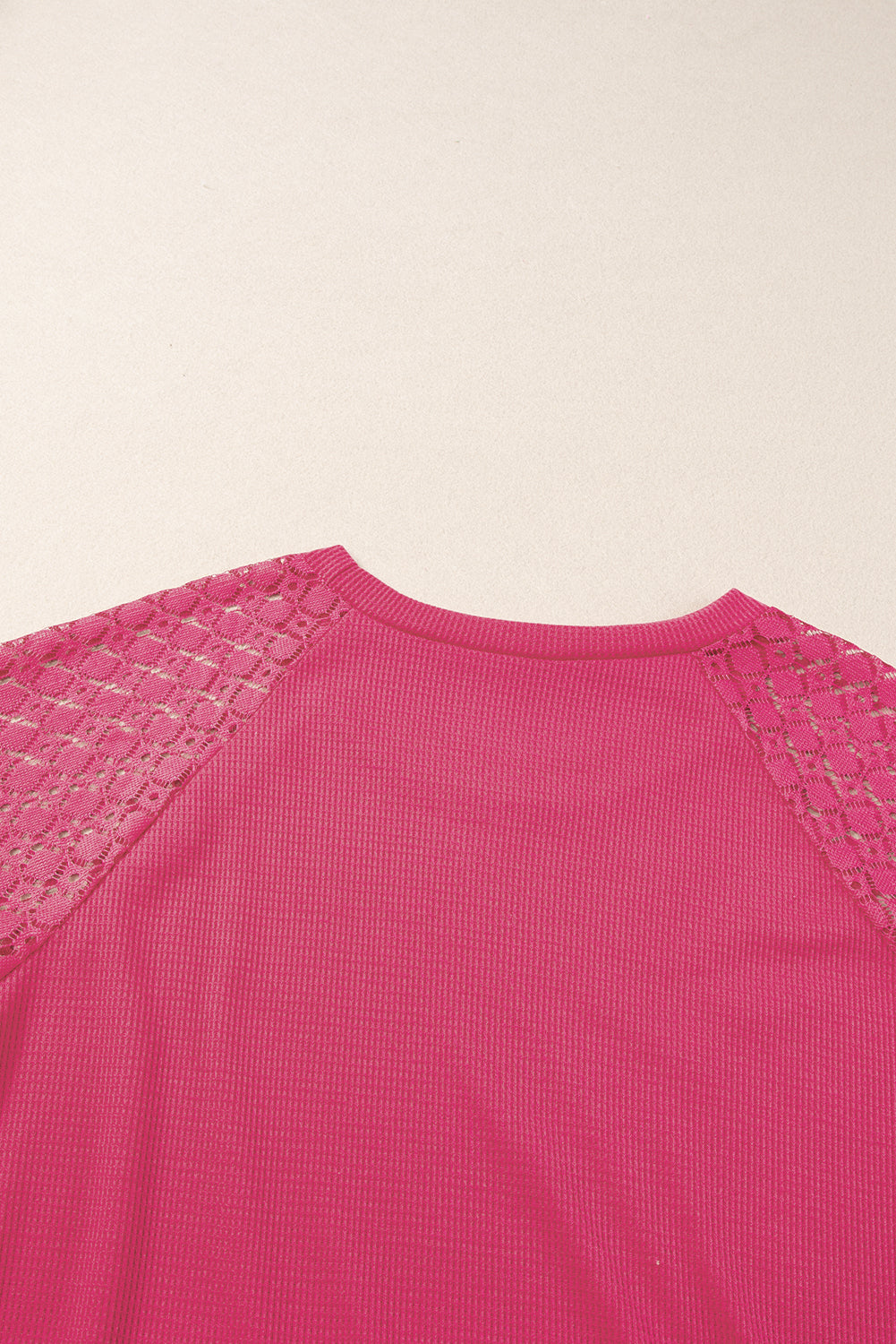 Black Lace Long Sleeve Textured Pullover