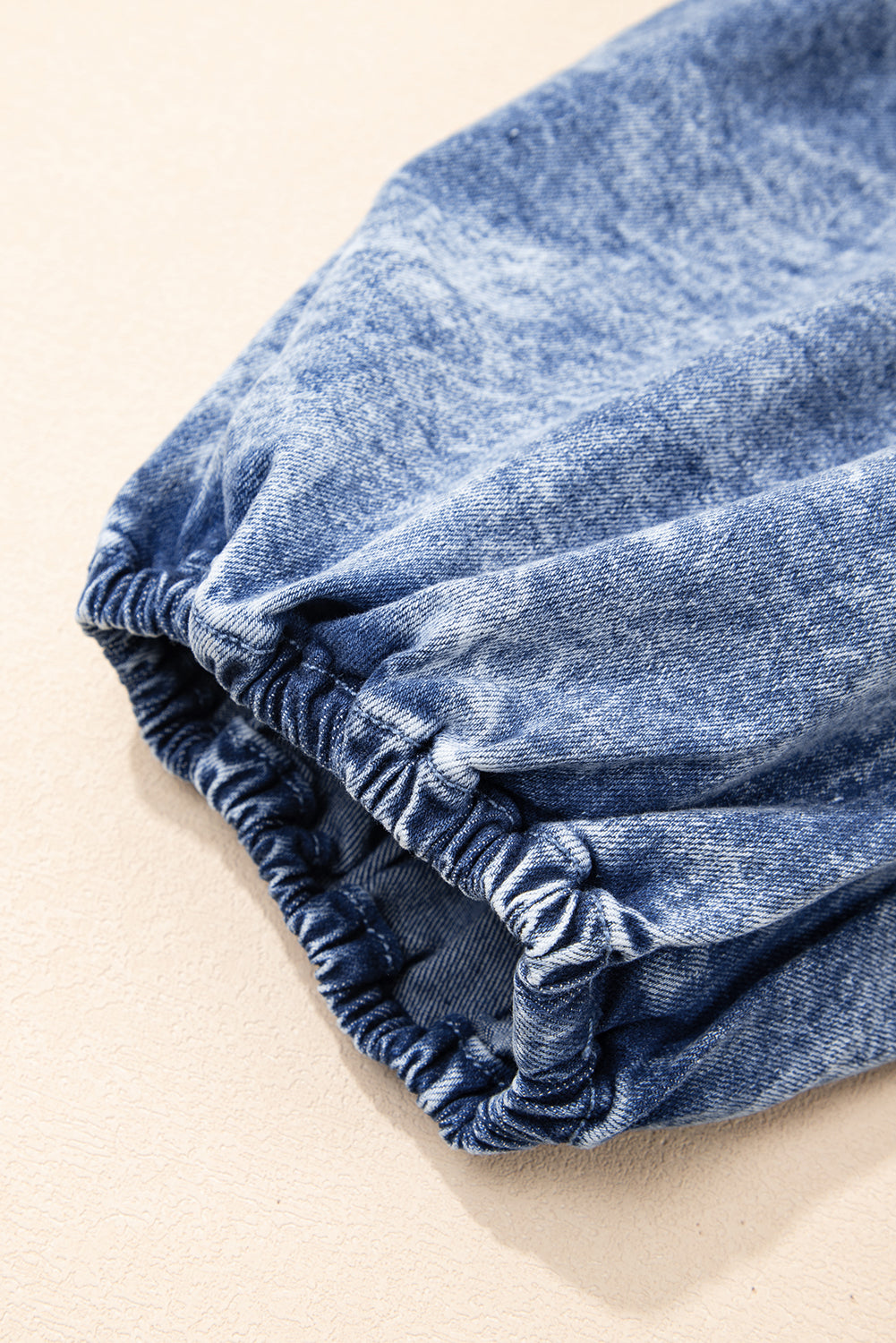 Frilly Square Neck Puff Sleeve Denim Bustier Dress