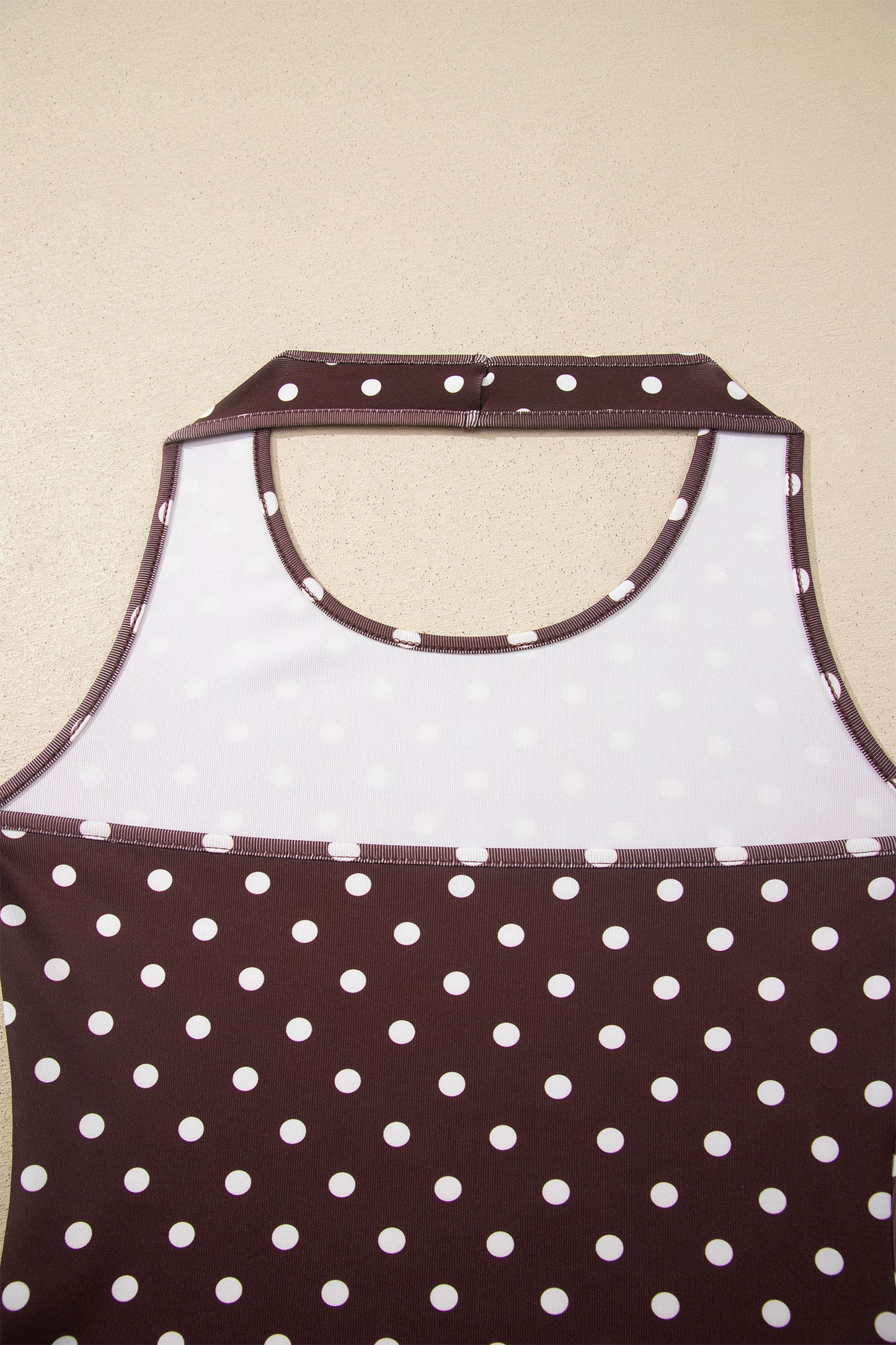 Pink Polka Dot Halter Tank Drawstring Elastic Waist Short Set