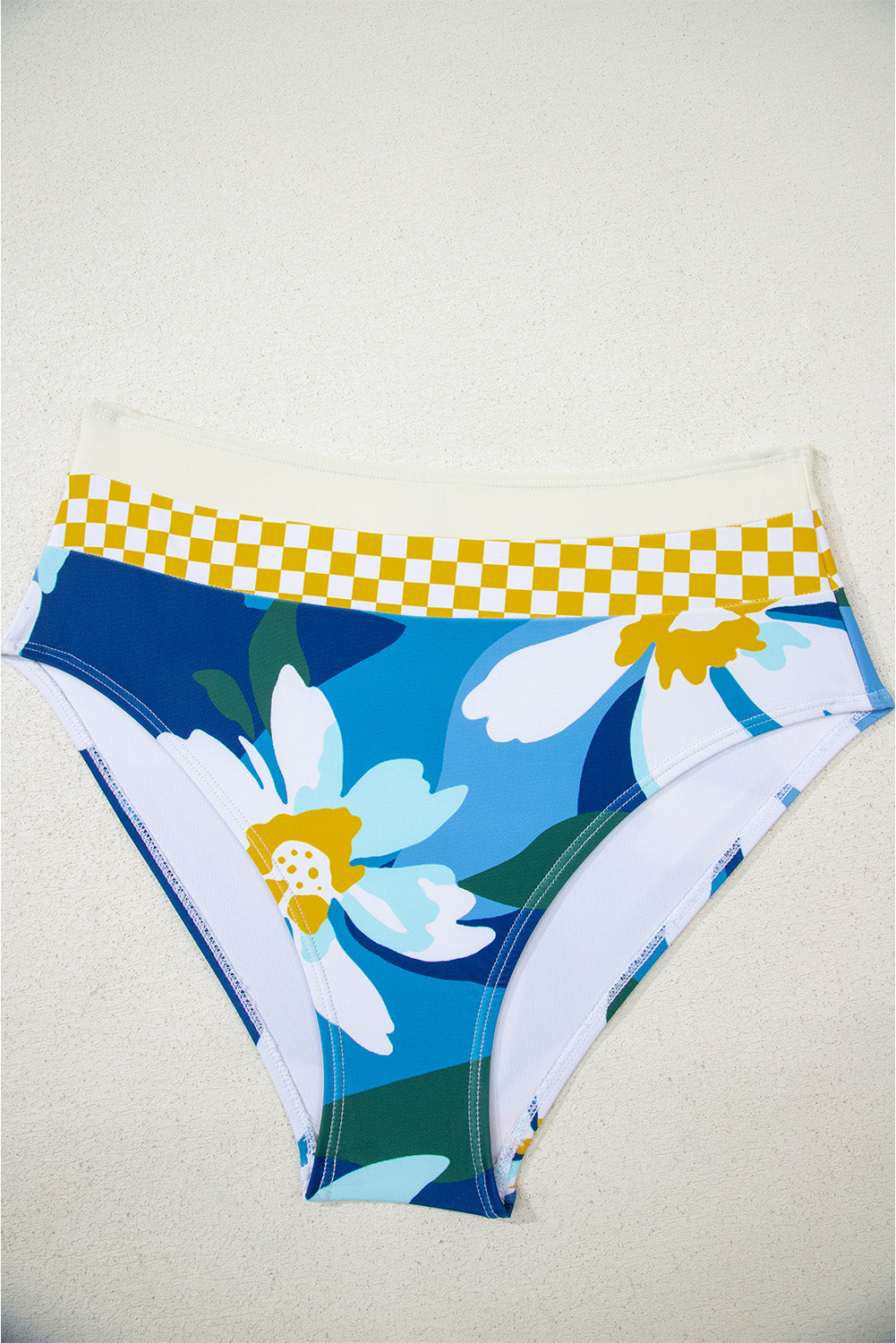 Green Floral Print Racerback Cutout High Waist 2pcs Bikini