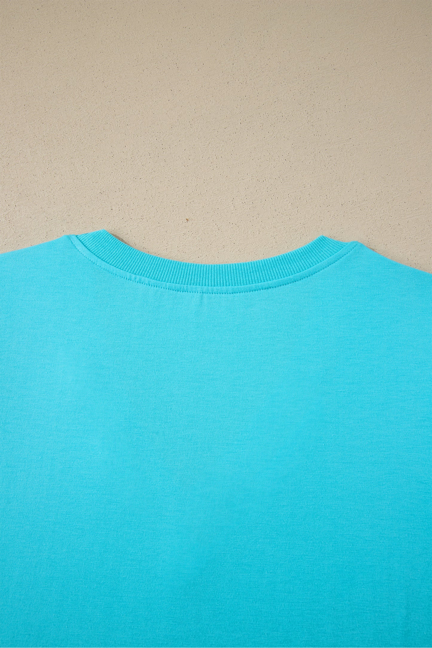 Bonbon Solid Color V Neck Short Puff Sleeve Blouse