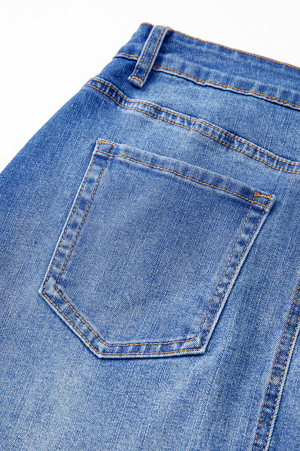 Ashleigh Blue Wrapped Crossed Waist Denim Mini Skirt