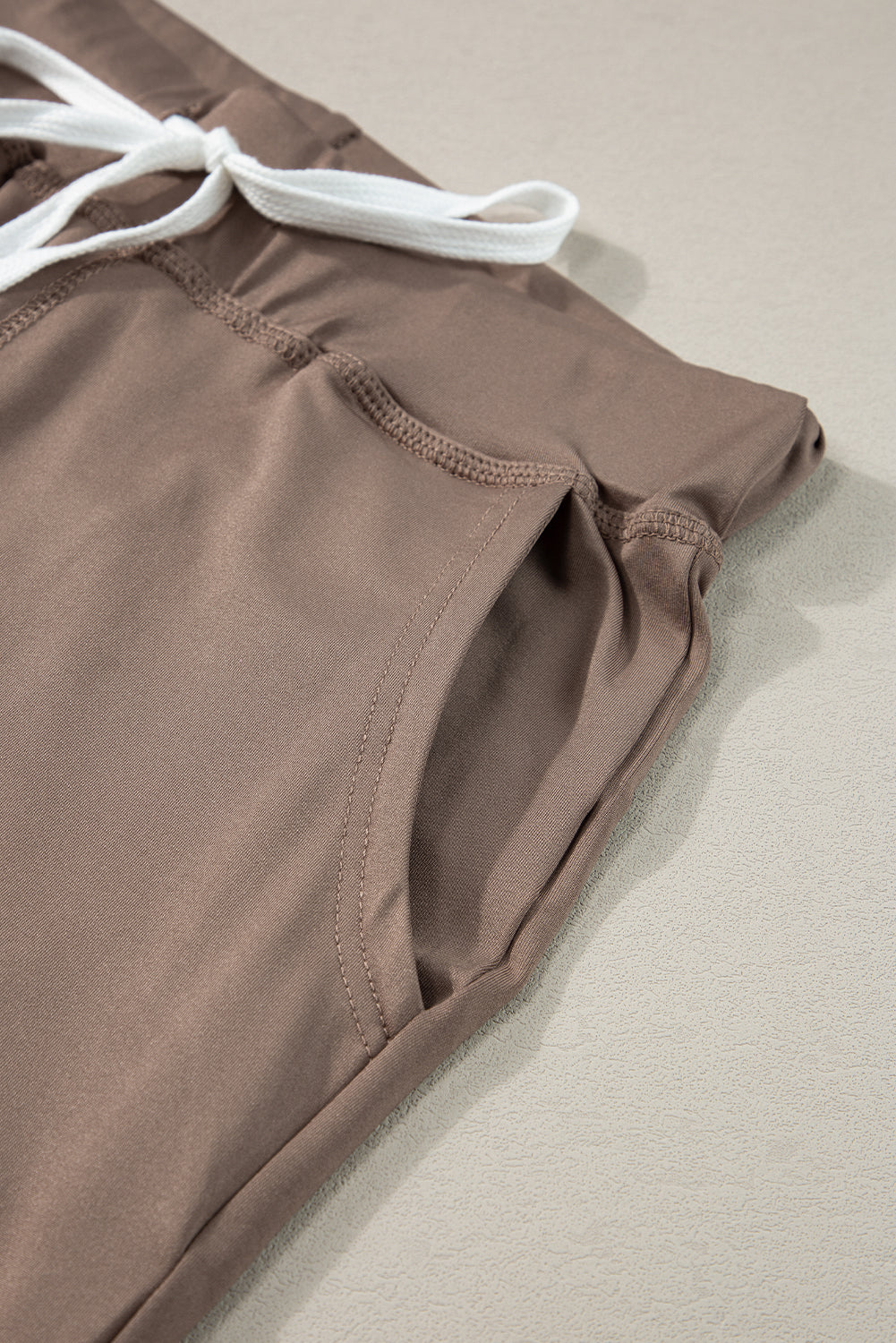 Moss Green Drawstring Waist Pocketed Joggers