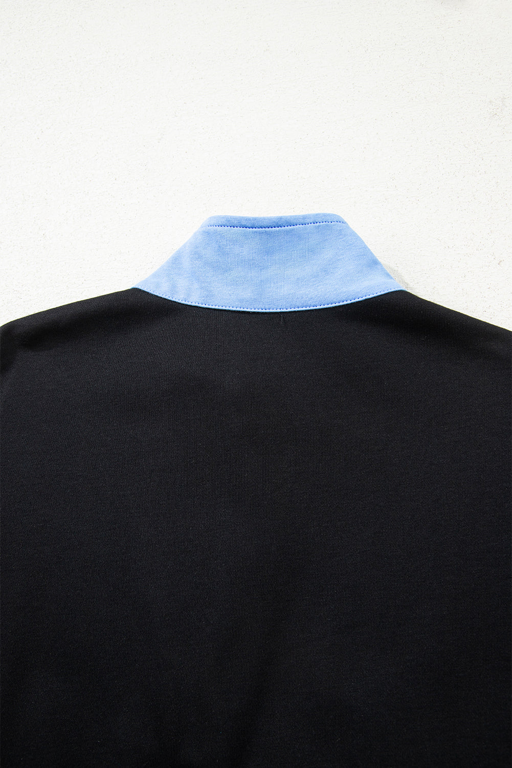 Yellow Color Block Patchwork Half Button Pullover and Shorts 2pcs Outfit