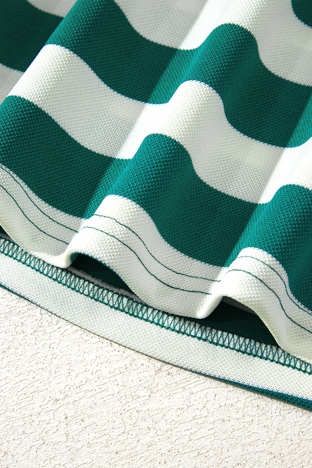 Black Stripe Flutter Sleeve Round Neck Shift Dress