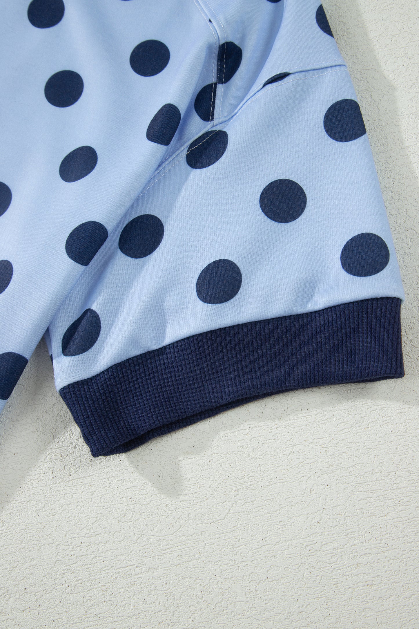 Polka Dot Knit Tee Casual Colorblock Boutique Top