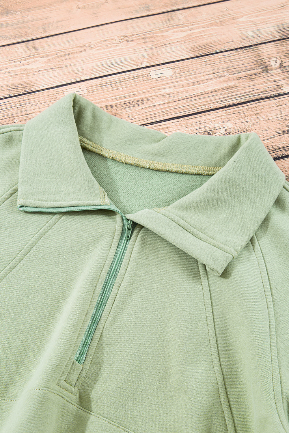 Black Zip Up Stand Collar Ribbed Thumbhole Sleeve Sweatshirt