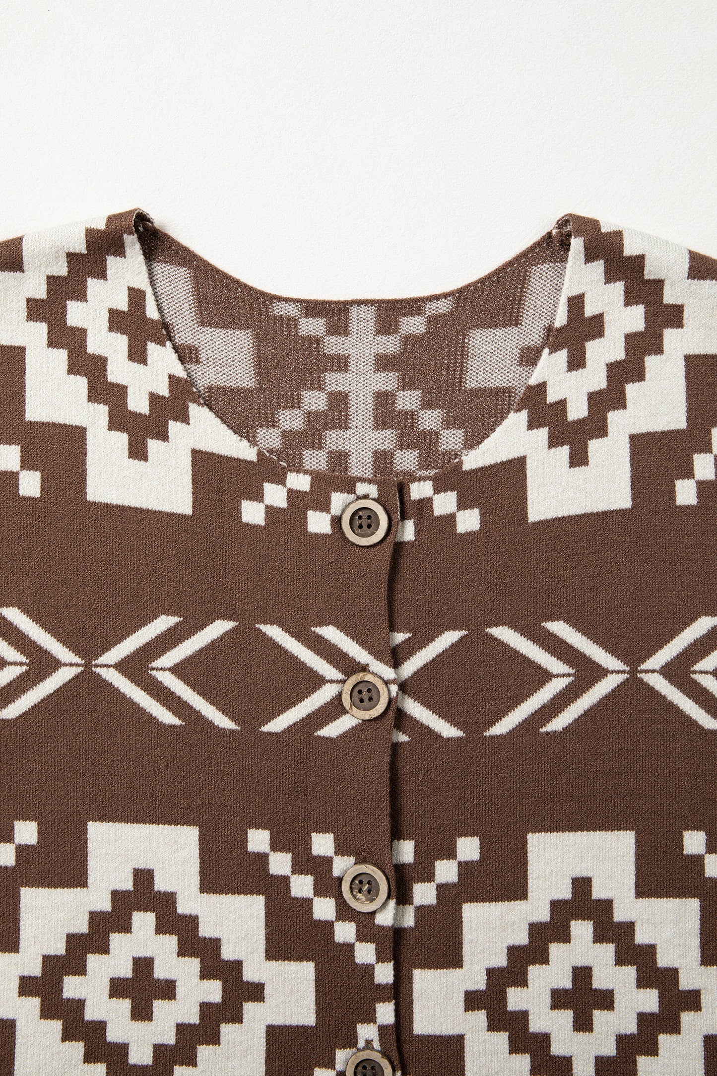 Western Print Viscose Sweater Vest Boutique Sleeveless