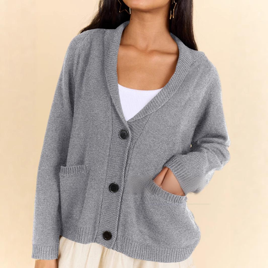 Women's American Flag Knit Patriotic Cardigan Sweater V-Neck