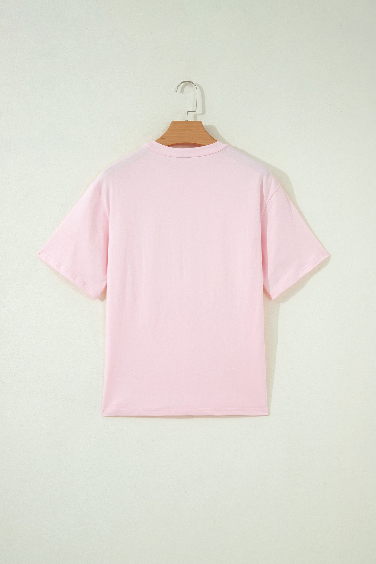 Pink PRAY Sequin Leopard Multiple Patched Graphic Tee