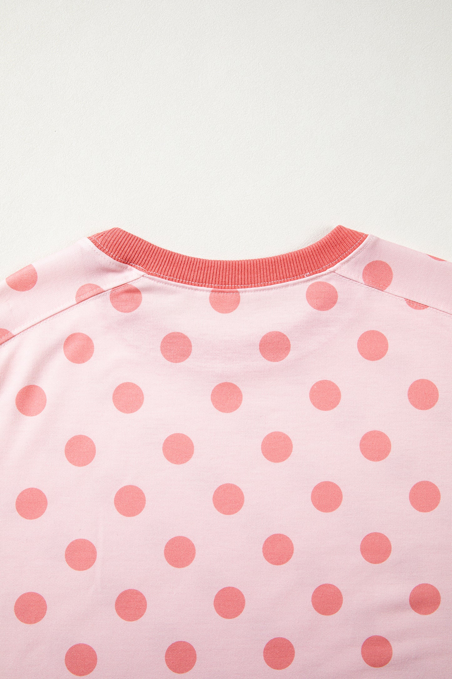 Polka Dot Knit Tee Casual Colorblock Boutique Top