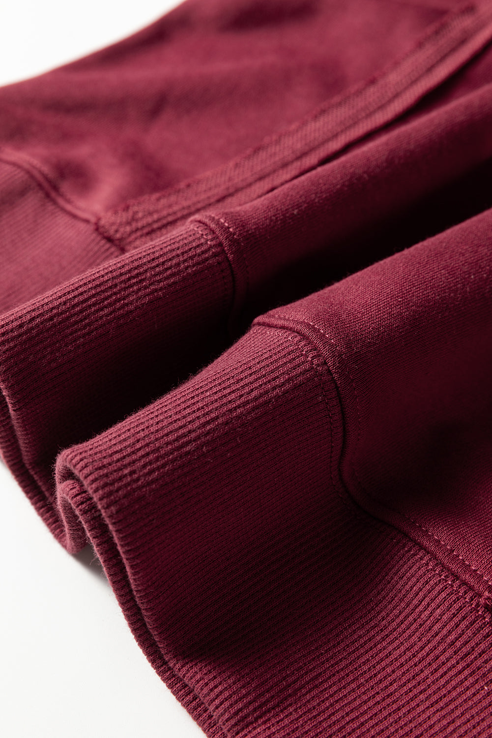 Smoke Gray Plaid Colorblock Patchwork Sleeve Raw Seam Sweatshirt