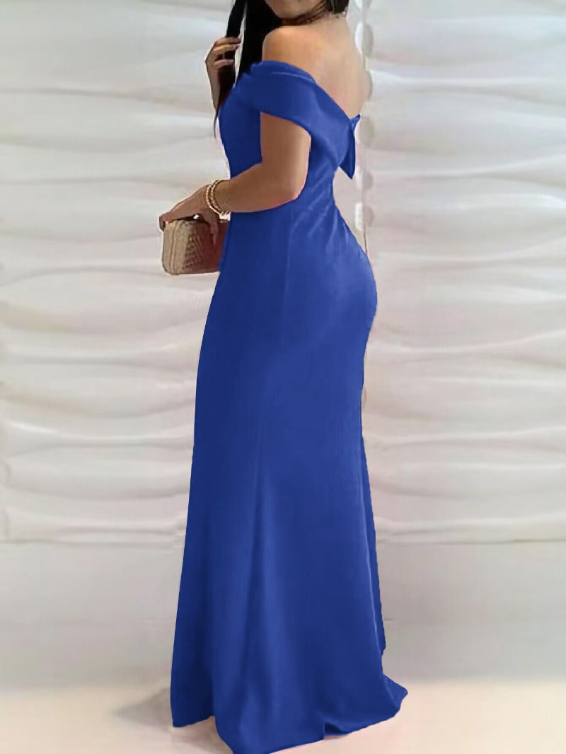 Timeless Mermaid Silhouette Off-Shoulder Dress