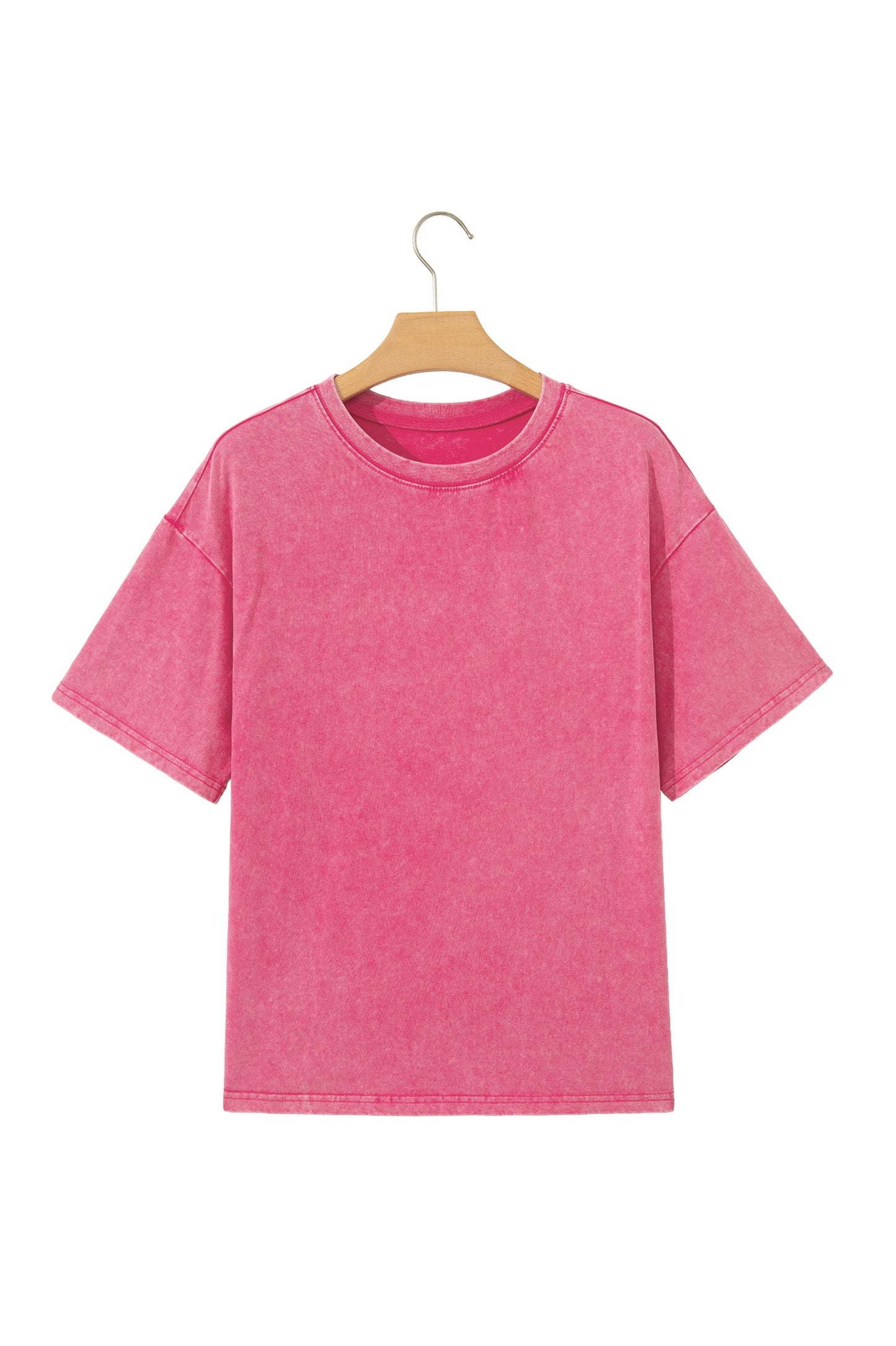 Mineral Wash Cotton Tee Oversized Casual Shift Top