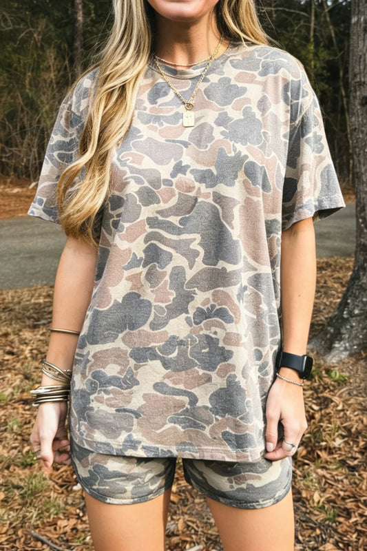 Multicolour Camouflage Short Set