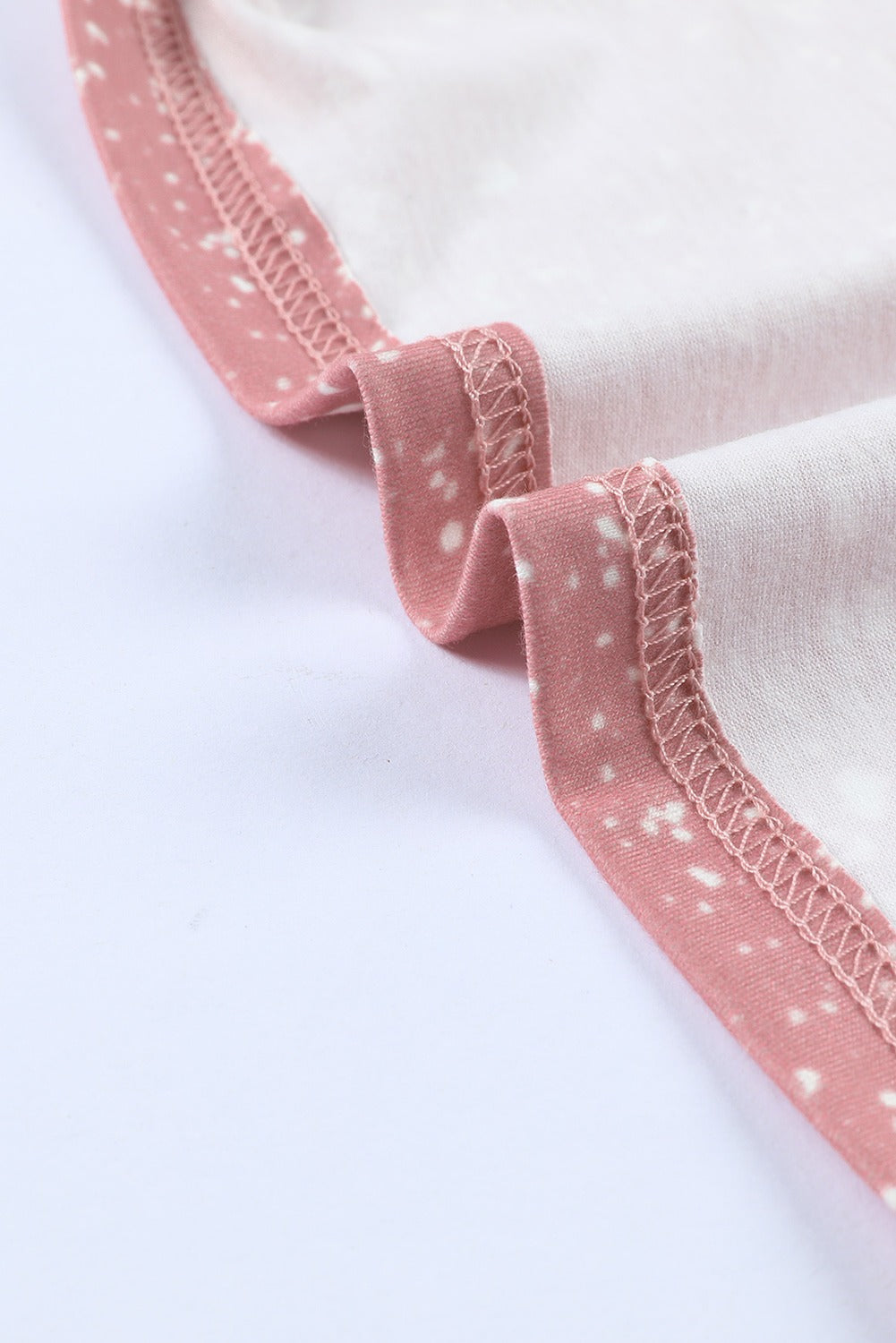 Women’s Bleached Tie Dye Leopard Helmet Print Casual T Shirt