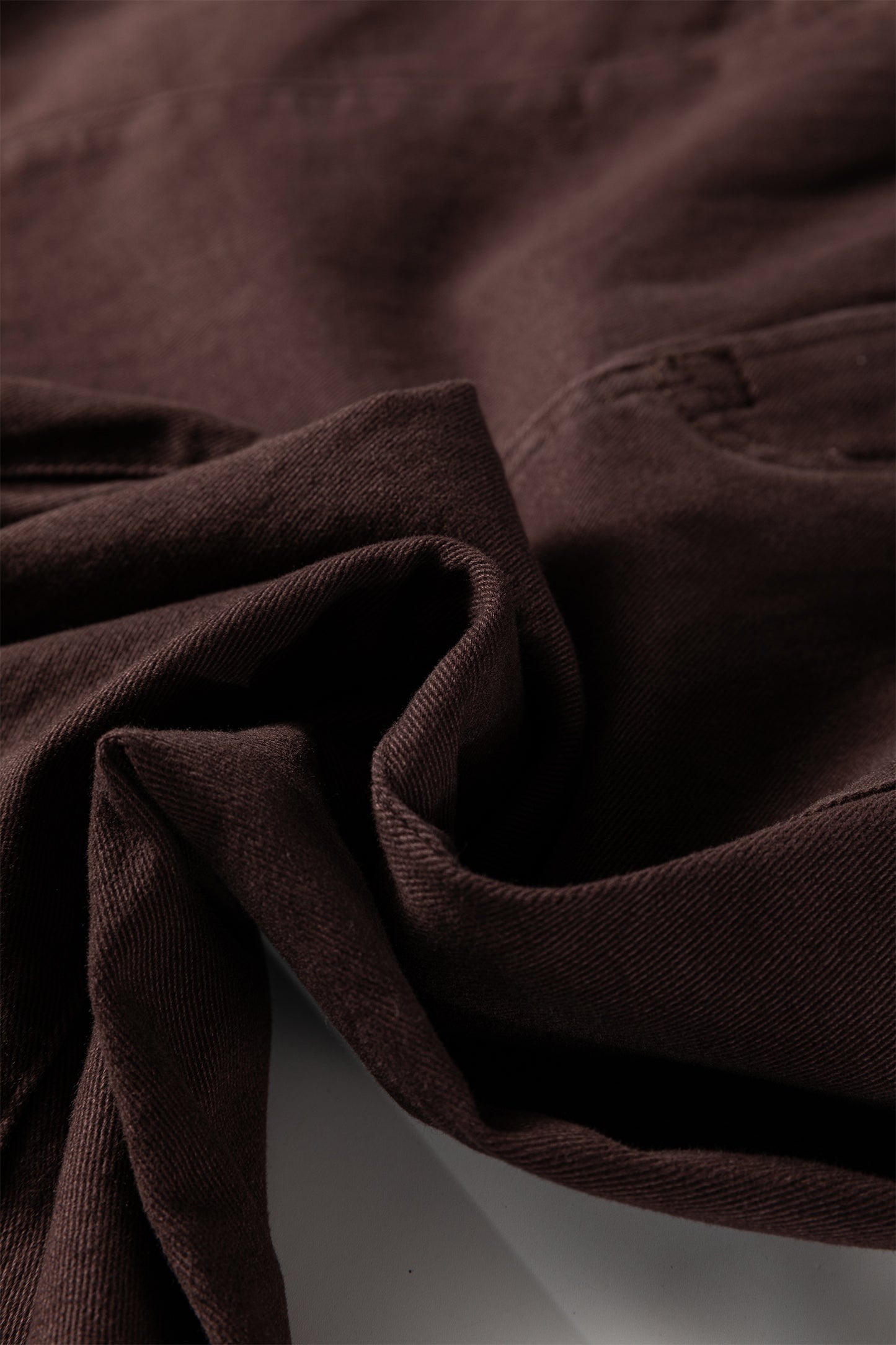 Red Sandalwood Solid Color Seamed Center Wide Leg Cropped Jeans