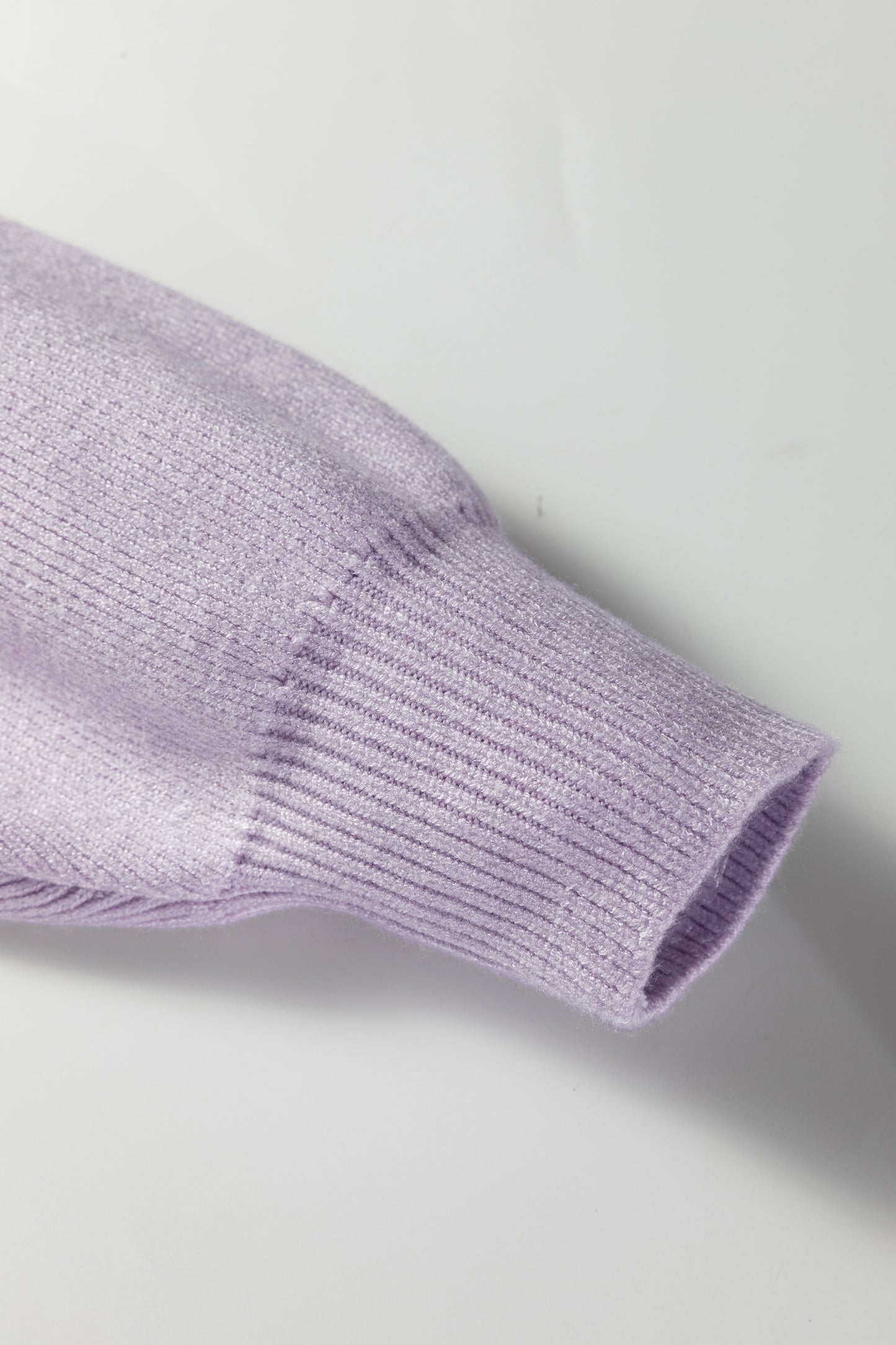 Green Color Block Plain Ribbed Knit Baggy Sweater