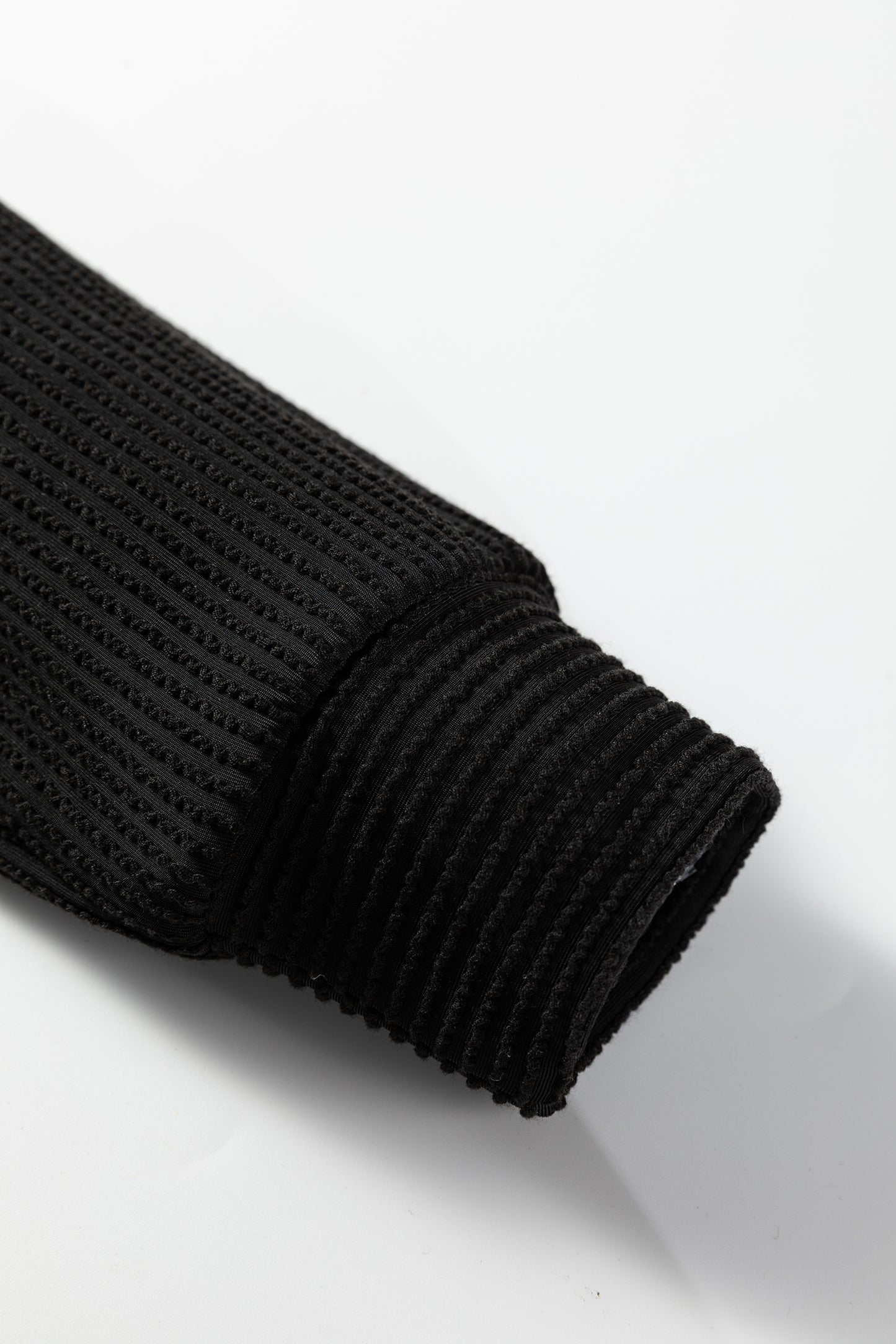 Evergreen Twisted Rib Outlined Merry Letter Graphic Loose Long Sleeve Top