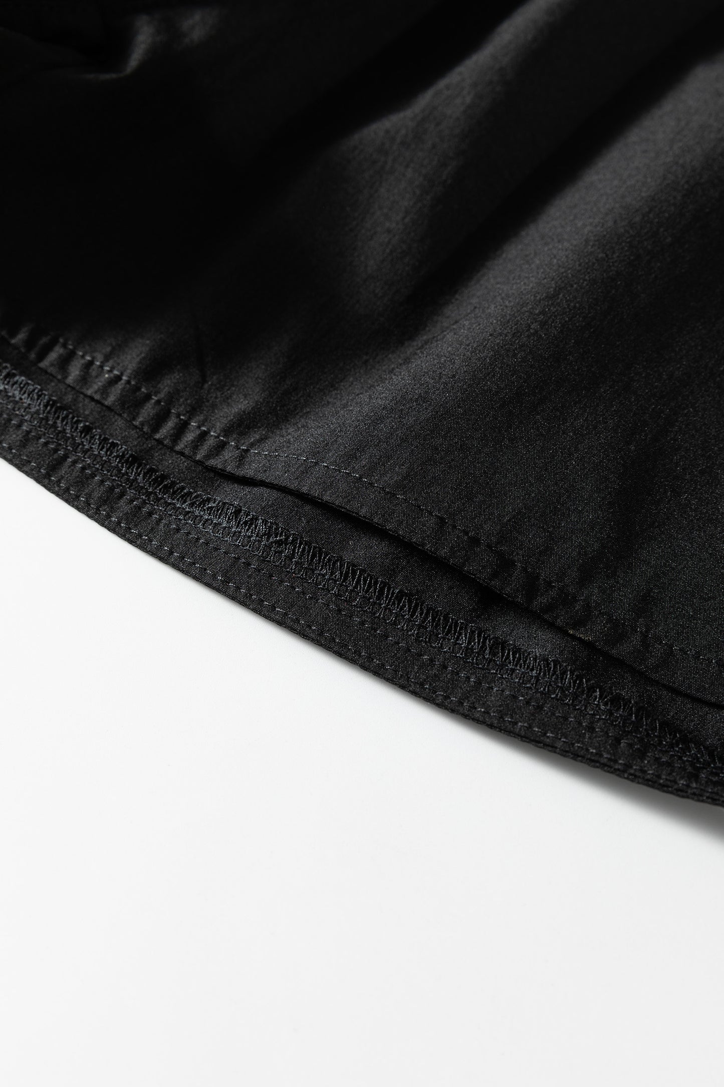 Black Elastic Waist Varsity Striped Detail Athleisure Shorts