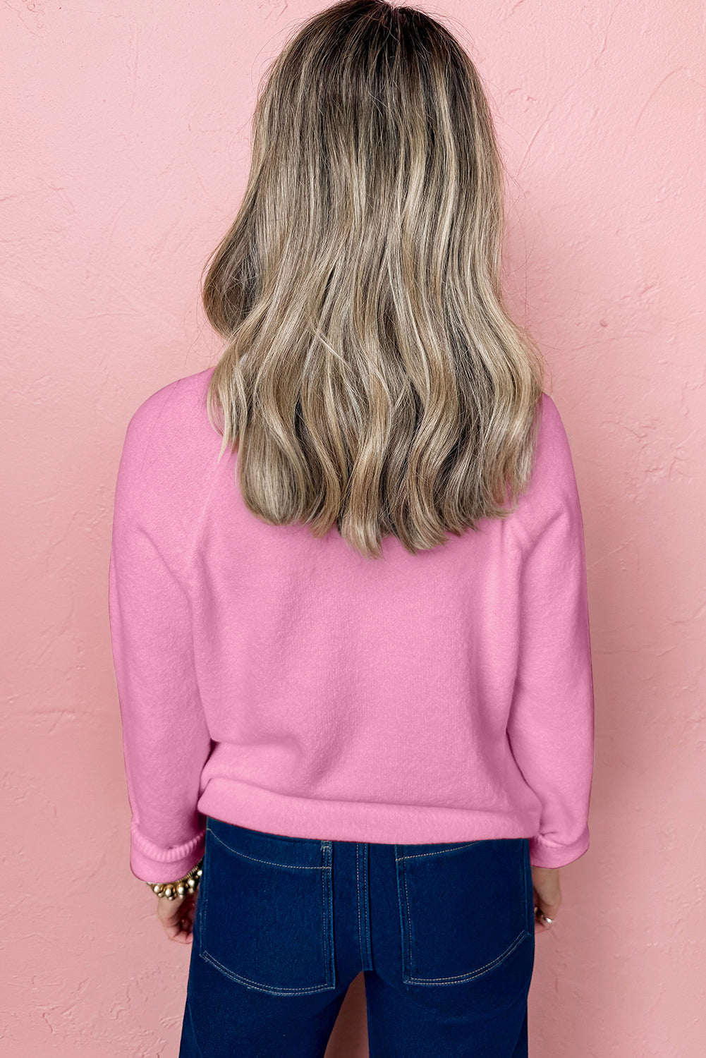 MERRY Letter Pattern Christmas Raglan Sleeve Sweater