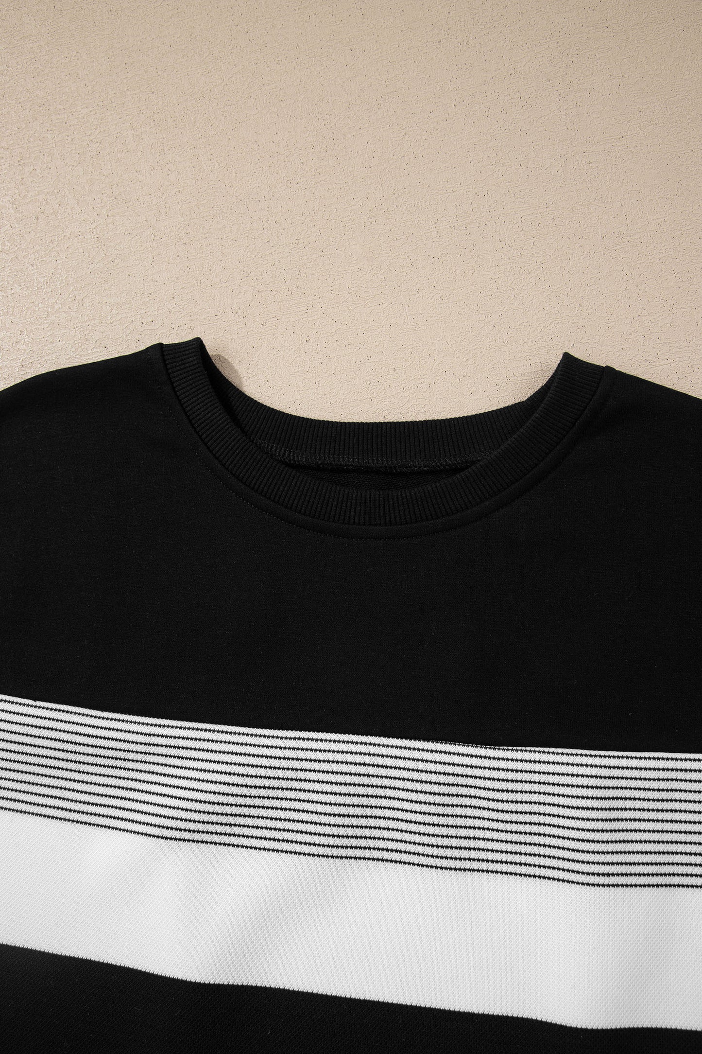 Green Stripe Mixed Print Crew Neck Cap Sleeve T Shirt