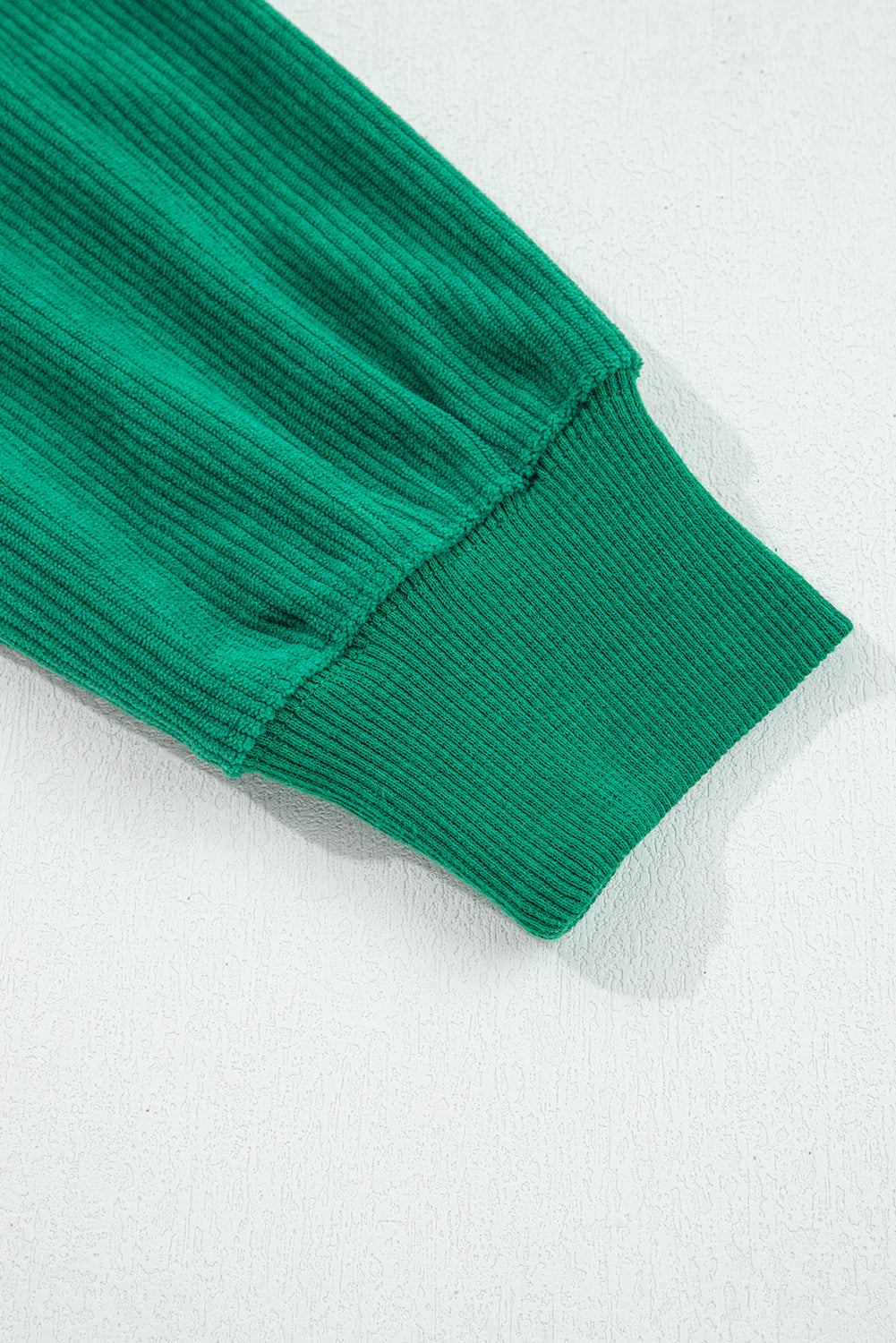 Beige merry little thing Corded Letter Graphic Ribbed Loose Sweatshirt