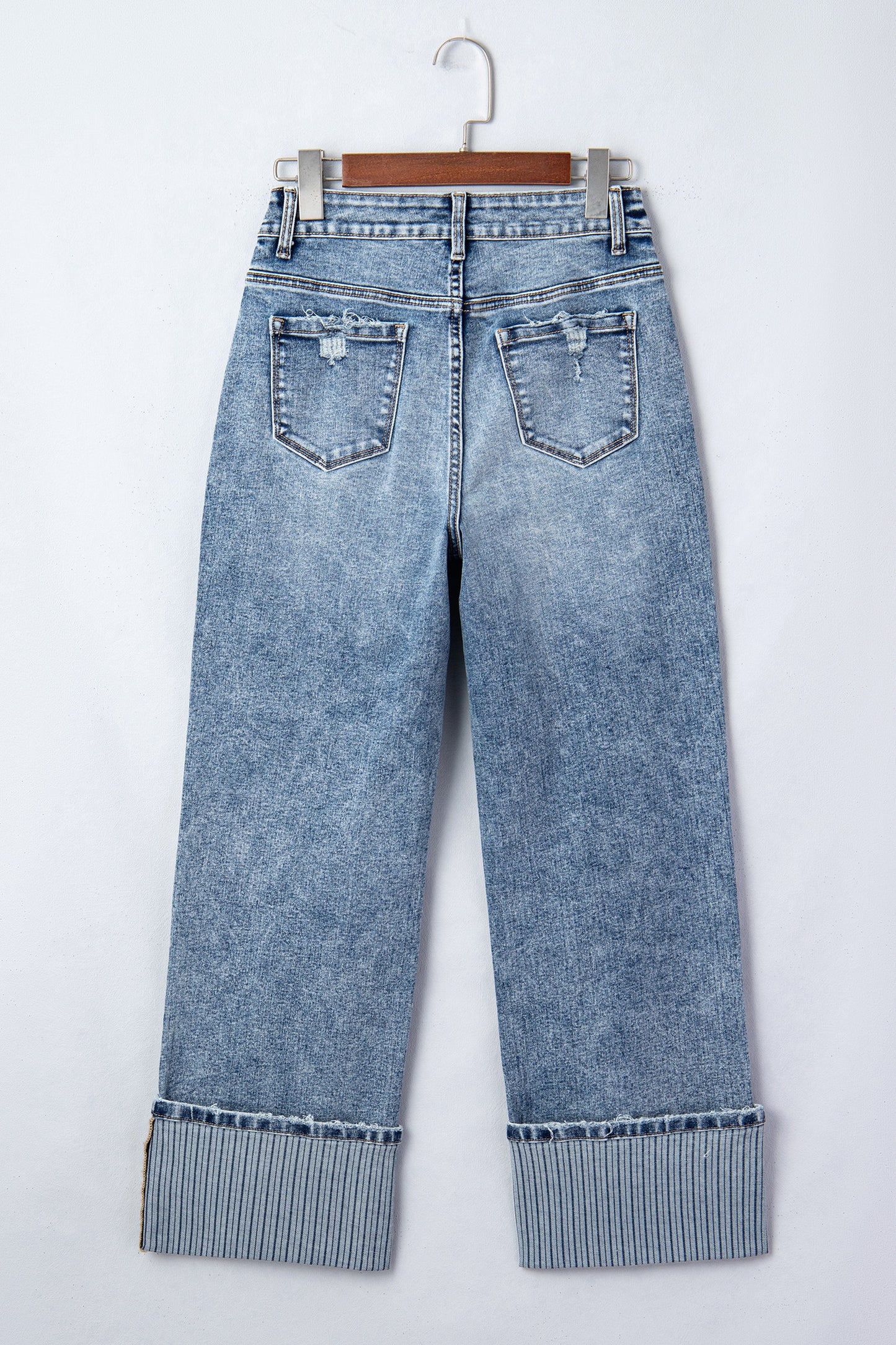 Ashleigh Blue Cuffed Straight Loose Jeans