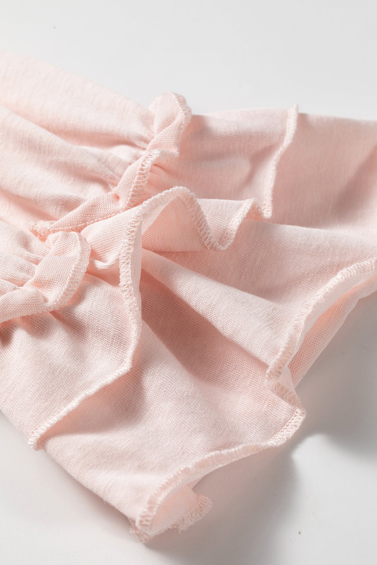 Solid Cotton Blend Top Casual Ruffle Sleeve Boutique