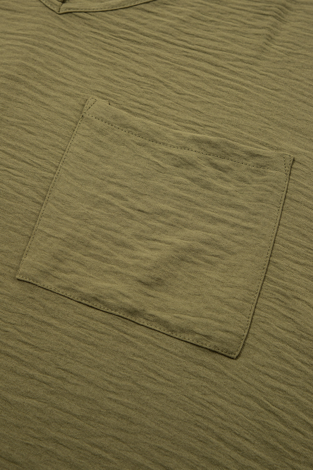 Pink Textured Half Sleeve V Neck Plus Size T Shirt with Chest Pocket