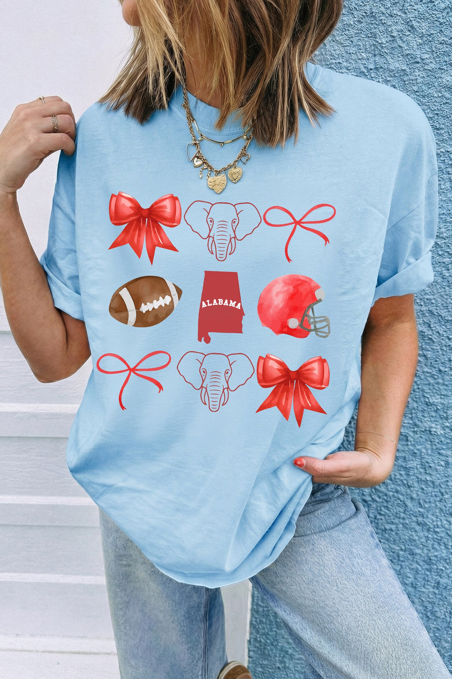 Rugby Graphic Blend Tee Alabama Game Day Top