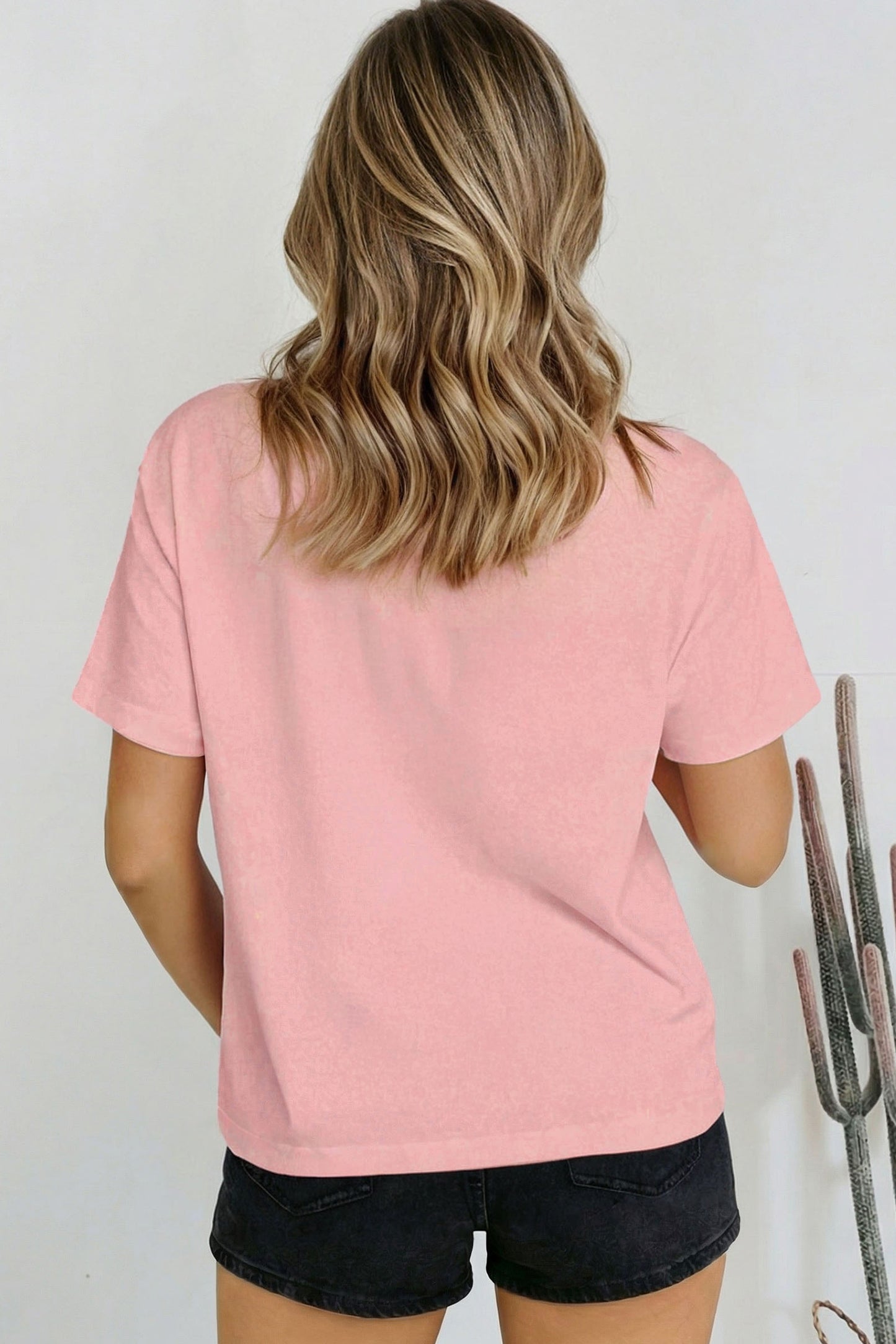 Solid Cotton Tee High Neck Oversized Casual Top