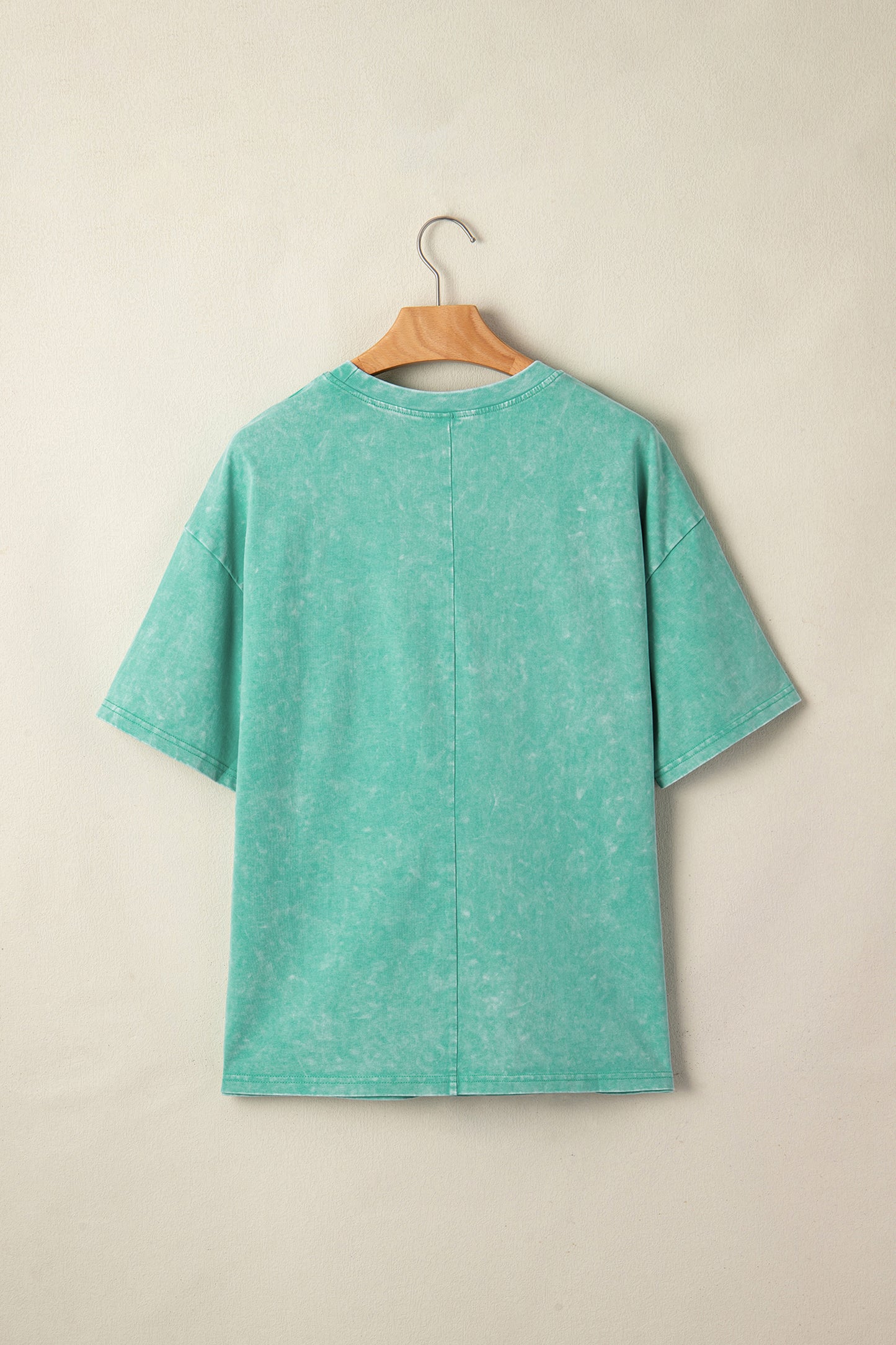 Solid Cotton Tee Vintage Washed Oversized Casual Top