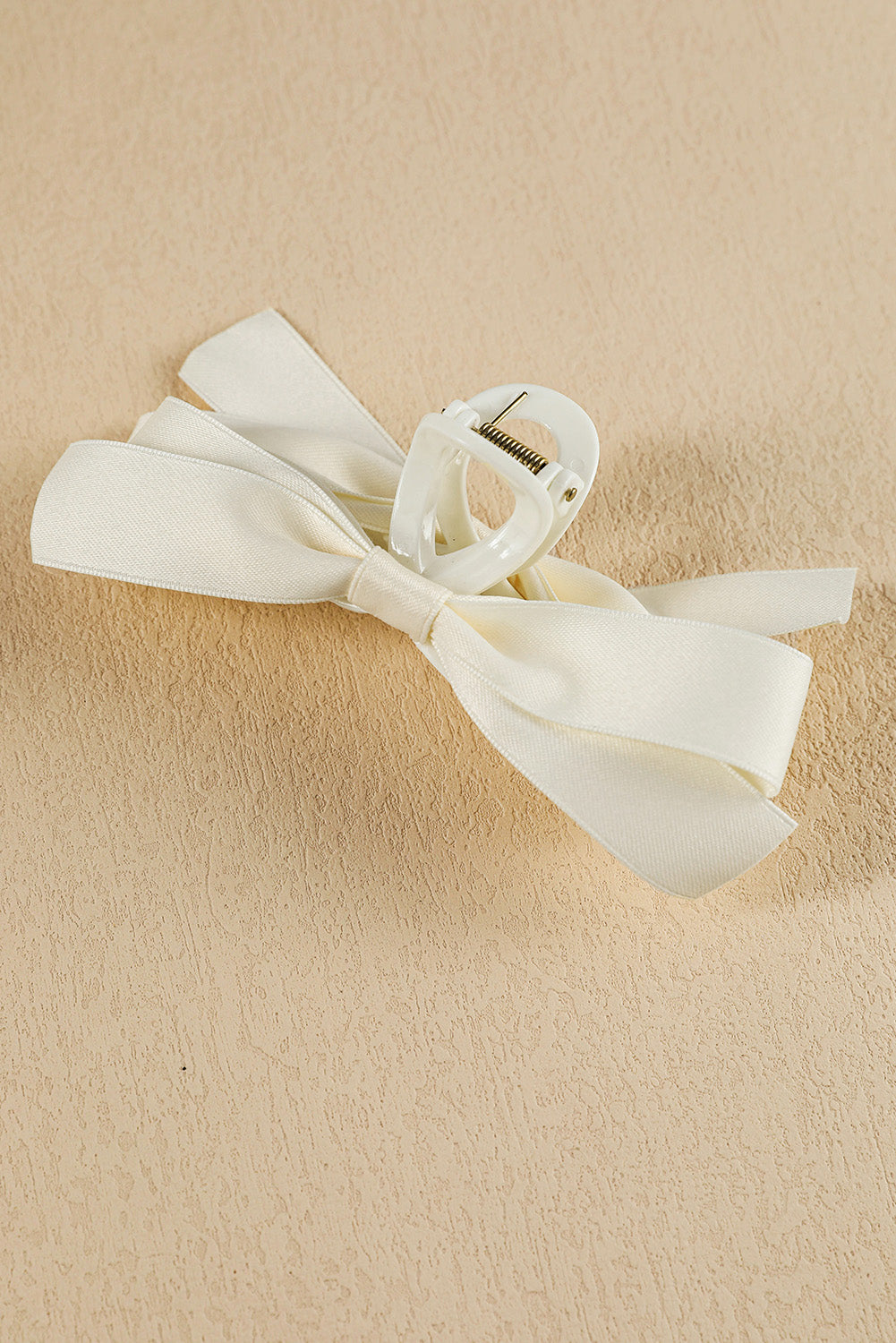 Solid Color Bow Decor Large Hair Claw Clip