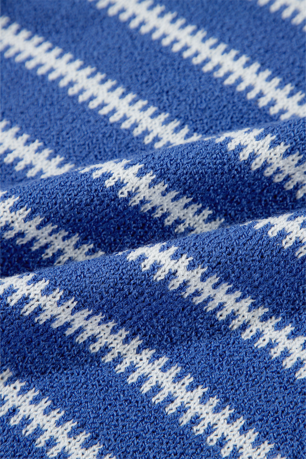 Solid Color Stripe Drop Shoulder Casual Sweater