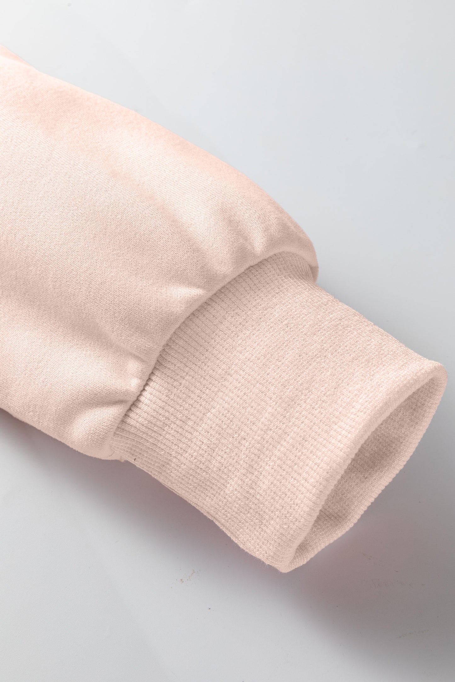 Apricot Pink Oversize Mock Neck Sweatshirt