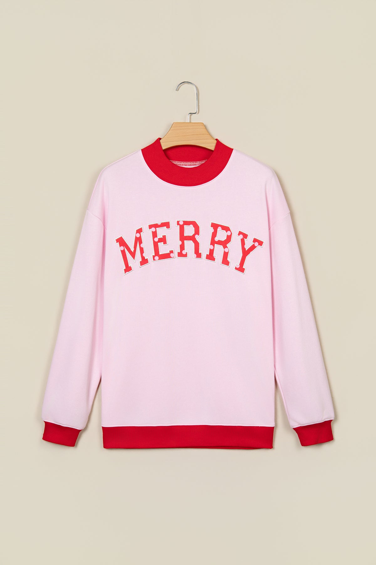 Coffee Polka Dot Letter Graphic Colorblock Tunic Sweatshirt