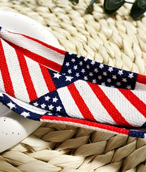 Navy Blue Flag Day Knotted Headband