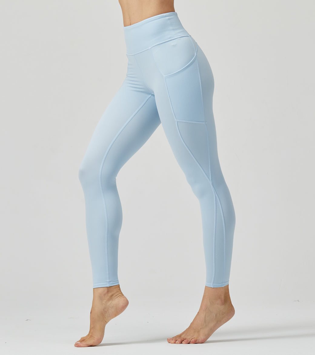 LOVESOFT Women's blue Lycra gym running hip-lifting yoga leggingsyoga pants