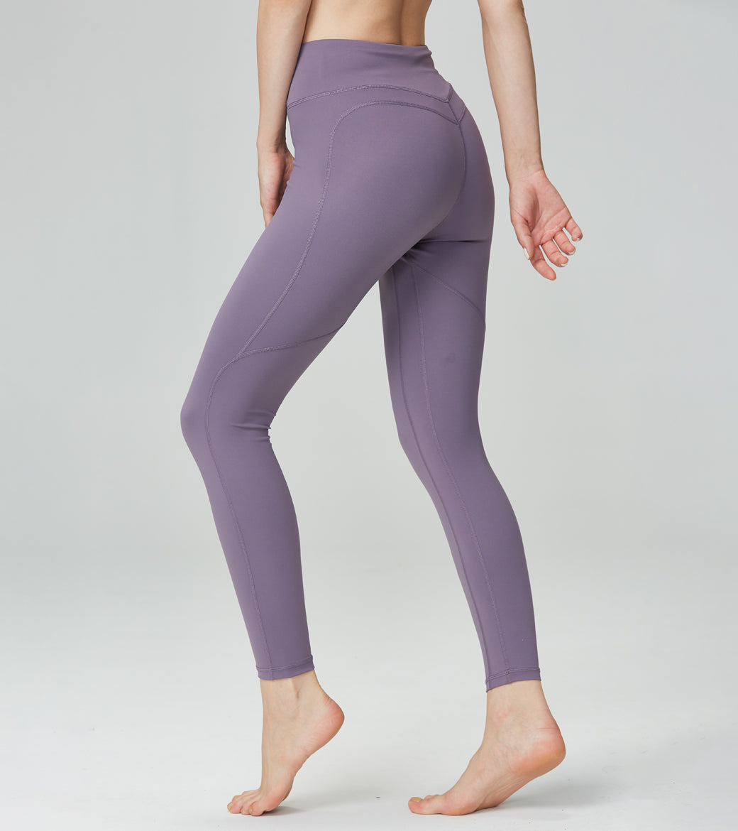 LOVESOFT Women's Purple Tight-fitting High-waist Hip-lifting Leggings