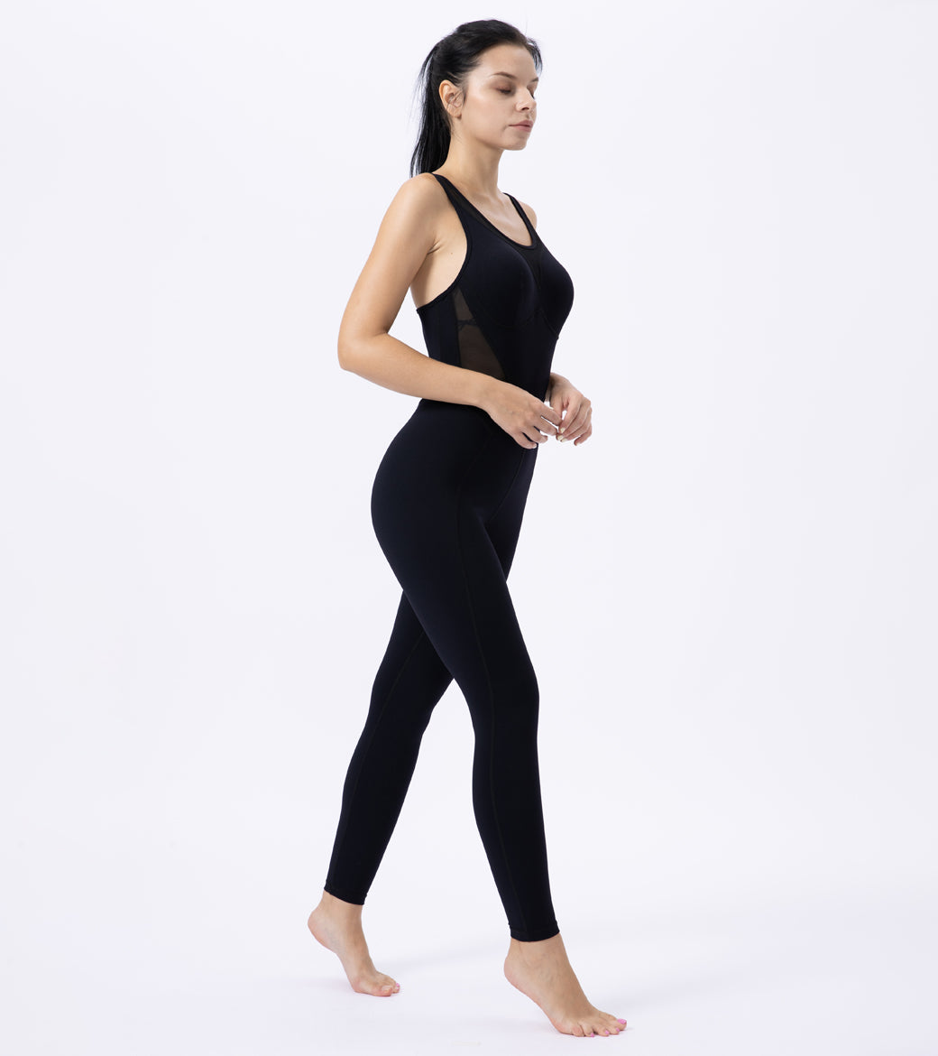 LOVESOFT Women's Sleevesless Bodysuit Dance Unitard, Backless Bodycon Rompers Jumpsuits for Workout Yoga