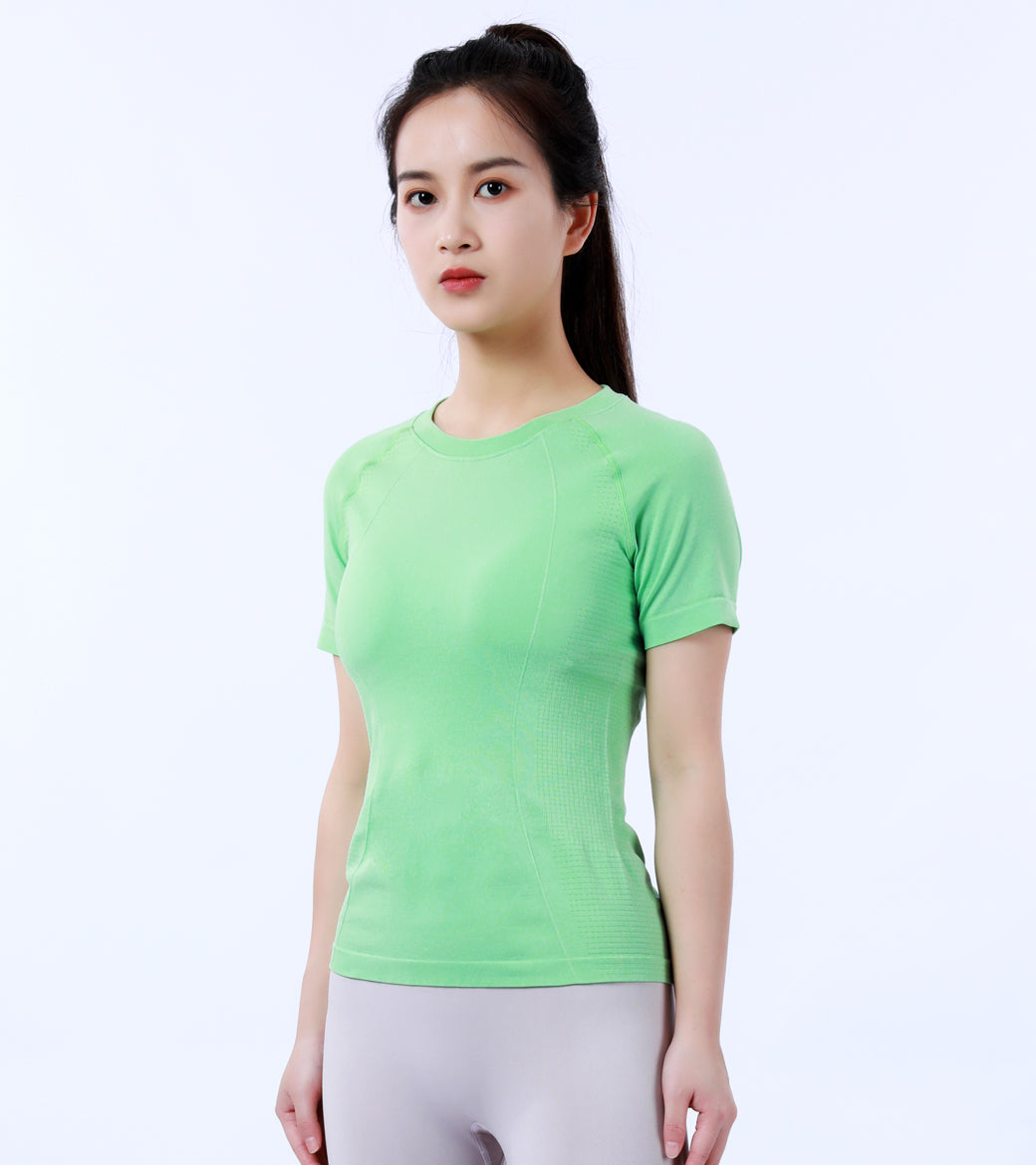 LOVESOFT Women Seamless Workout Shirts Yoga Tops Running Fitness Sports Short Sleeve Tees